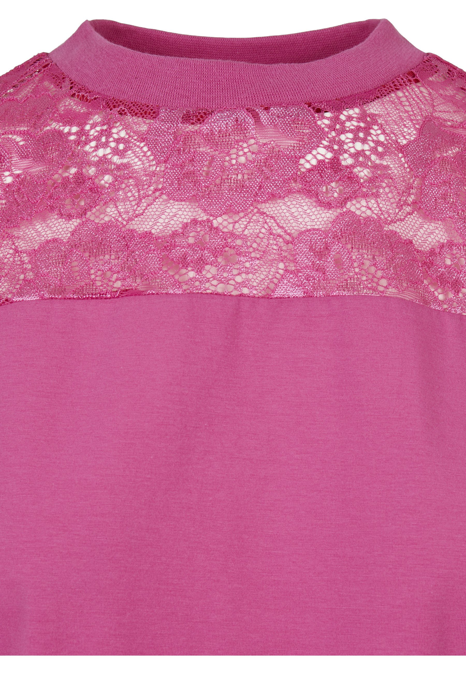 URBAN CLASSICS Kurzarmshirt Urban Classics Damen Ladies Short Oversized Lace Tee (1-tlg)