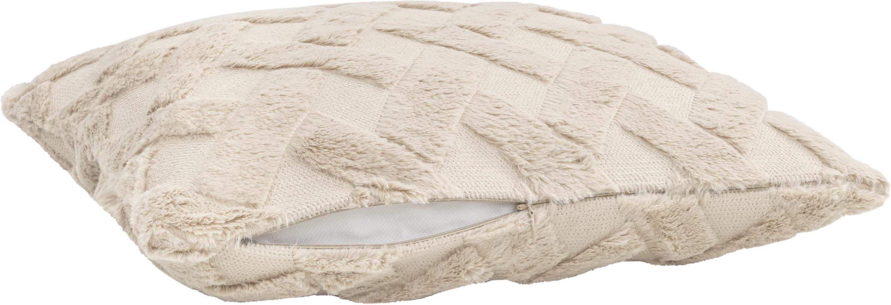 Aspero Dekokissen 4er Set Kissenbezüge Sofia, Plüsch Couchkissen 45 x 45 cm mit Cashmere Feeling – Bild 4 von 5