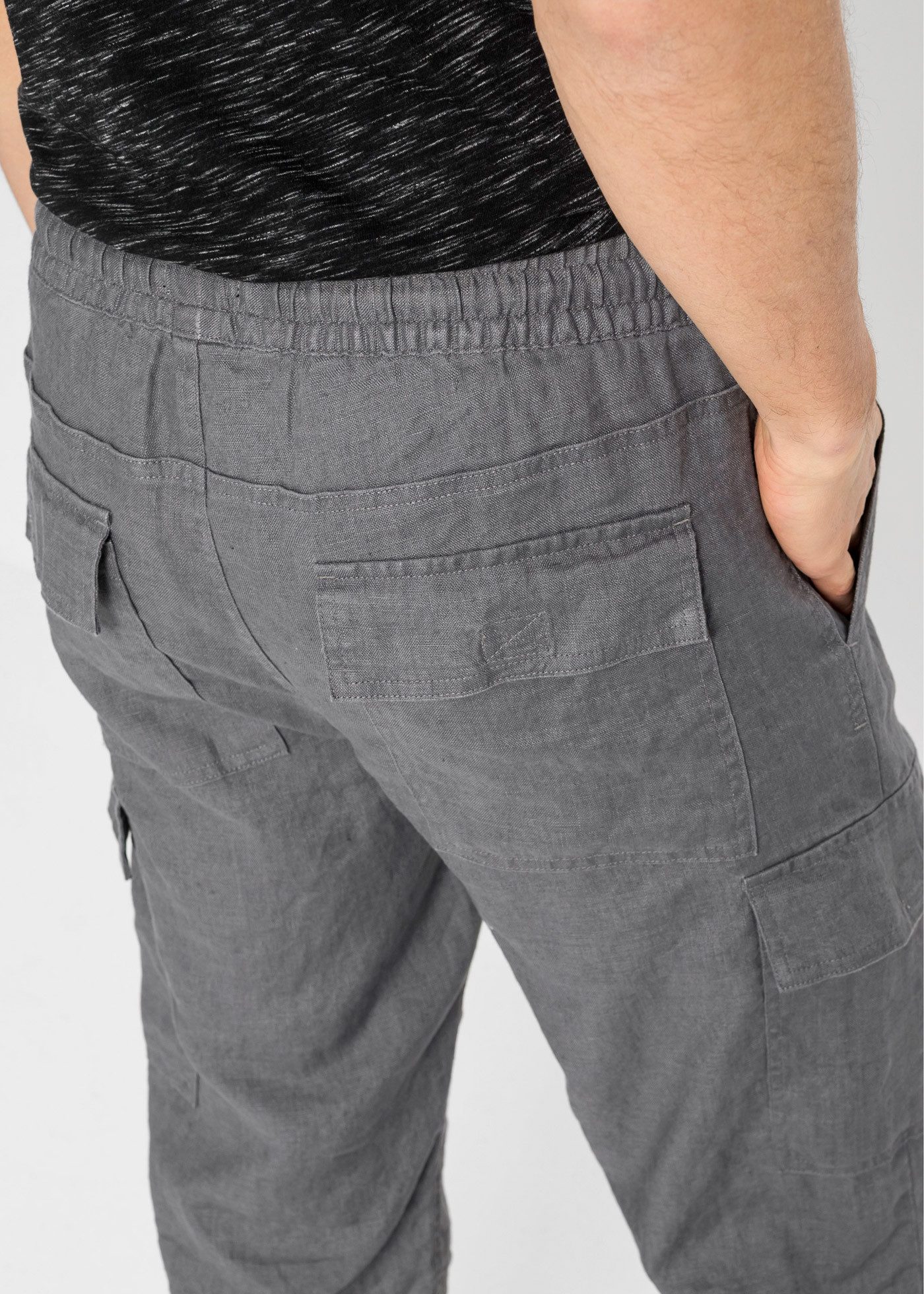 bonprix Cargobermudas aus Leinen, Regular Fit, mit sechs Taschen, eleganter Stil