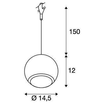 SLV Stromschienensystem Easytec II Pendelleuchte Light Eye, GU10, chrom, 12 cm, Schienensystem