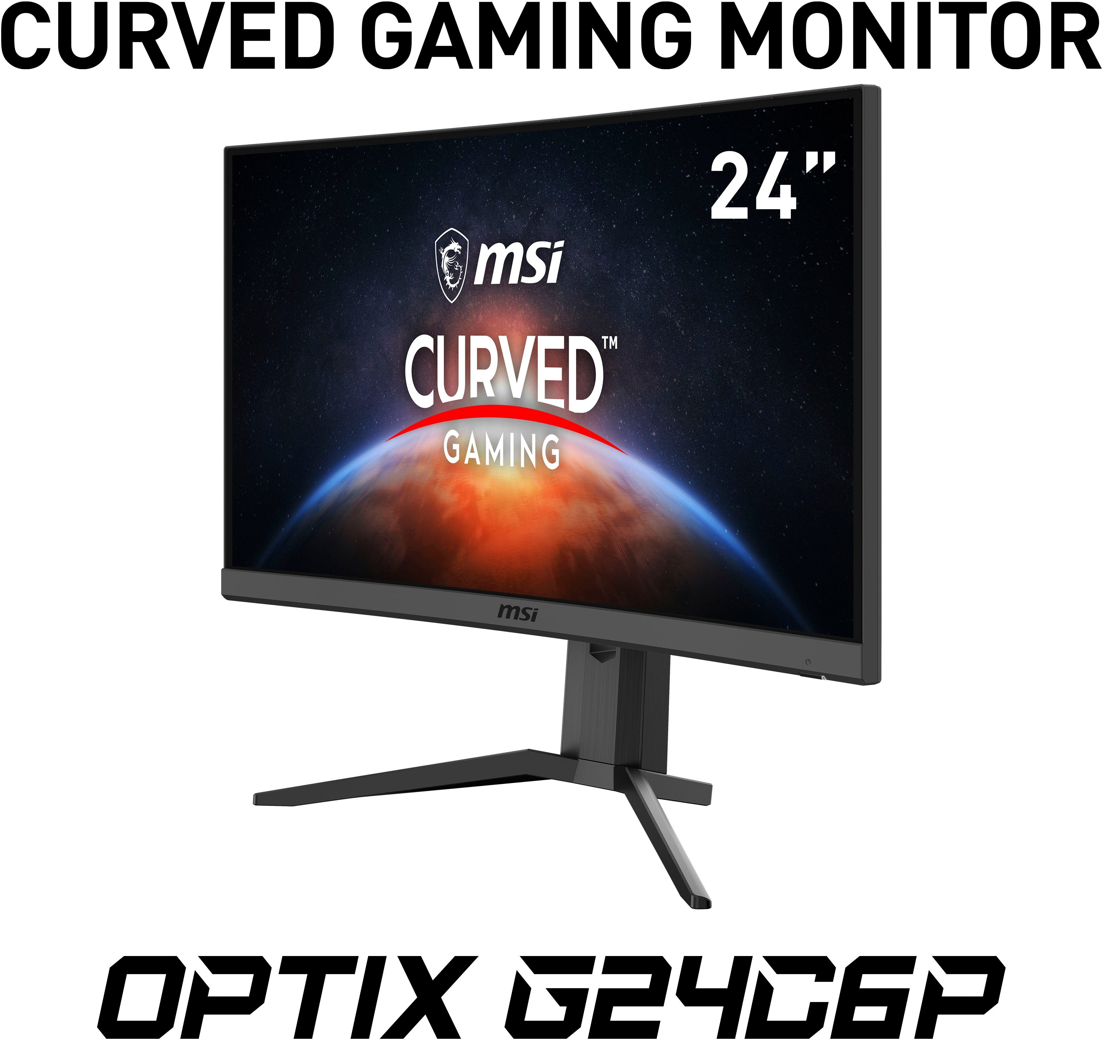 MSI Optix 144 ms Herstellergarantie) cm/24 G24C6P Reaktionszeit, ", px, 1 Curved-Gaming-LED-Monitor (60 HD, höhenverstellbar, Full Hz, 3 1080 LCD, Jahre VA 1920 x