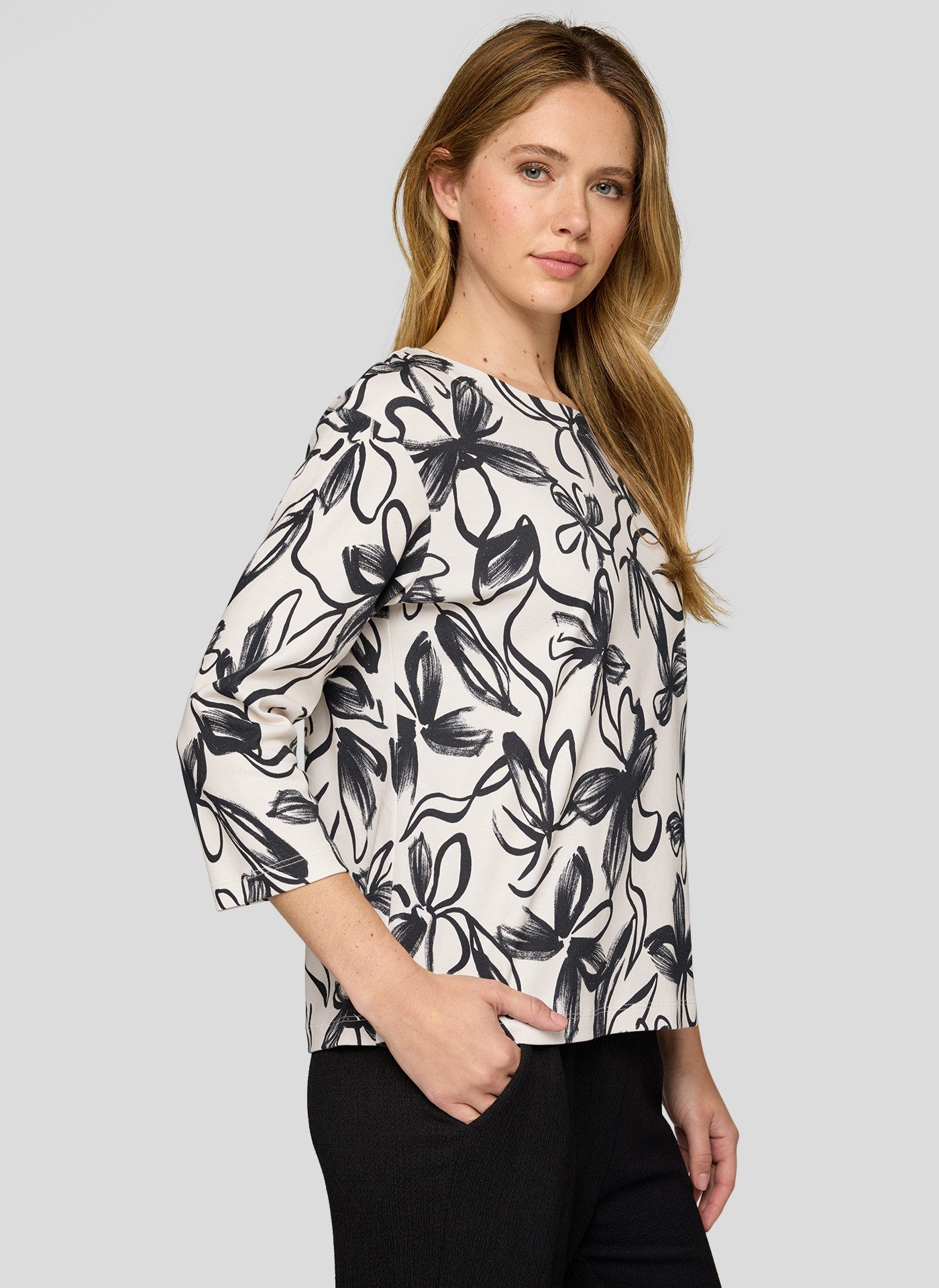 Rabe 3/4-Arm-Shirt mit All-Over Print günstig online kaufen
