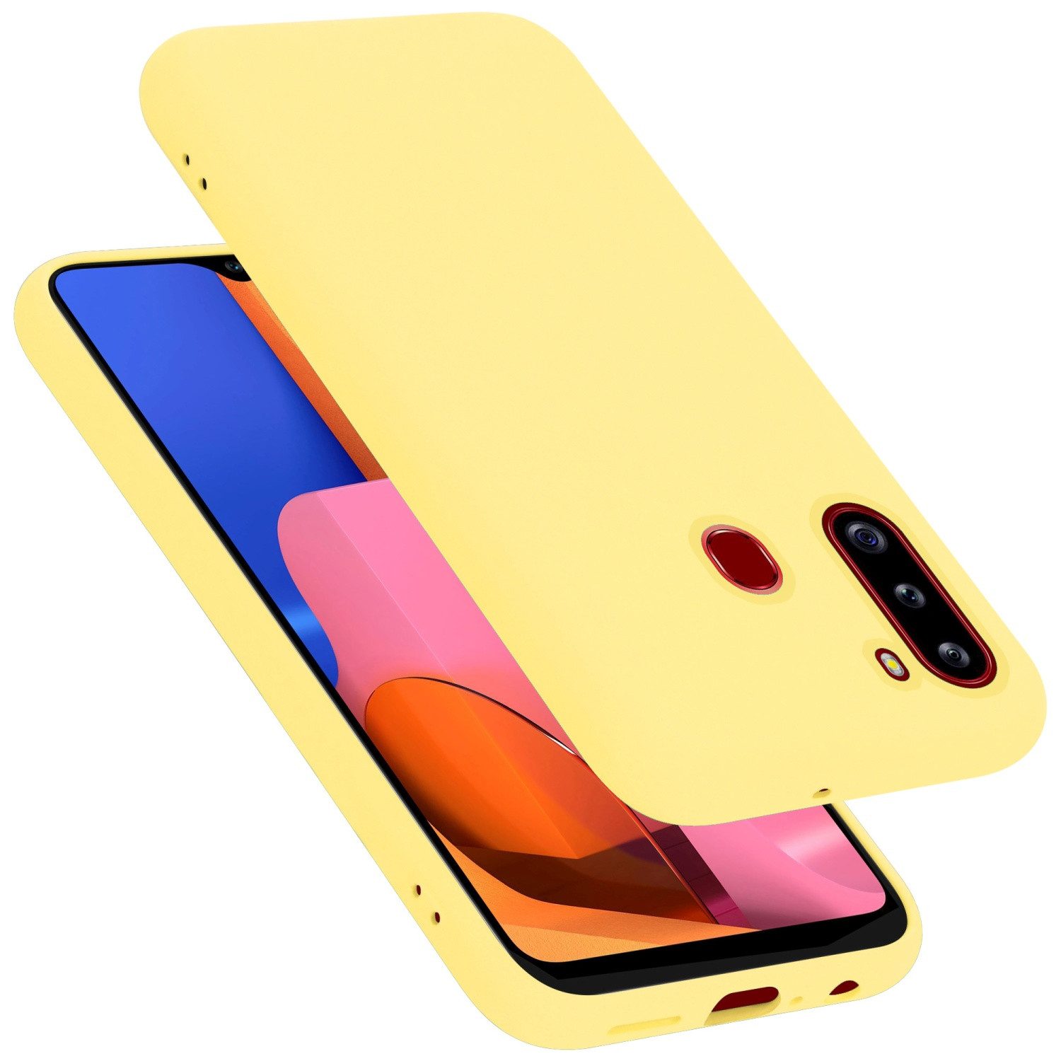 Cadorabo Handyhülle für Samsung Galaxy A21 Hülle Samsung Galaxy A21, Flexible Hülle TPU Silikon Schutzhülle Back Cover Case