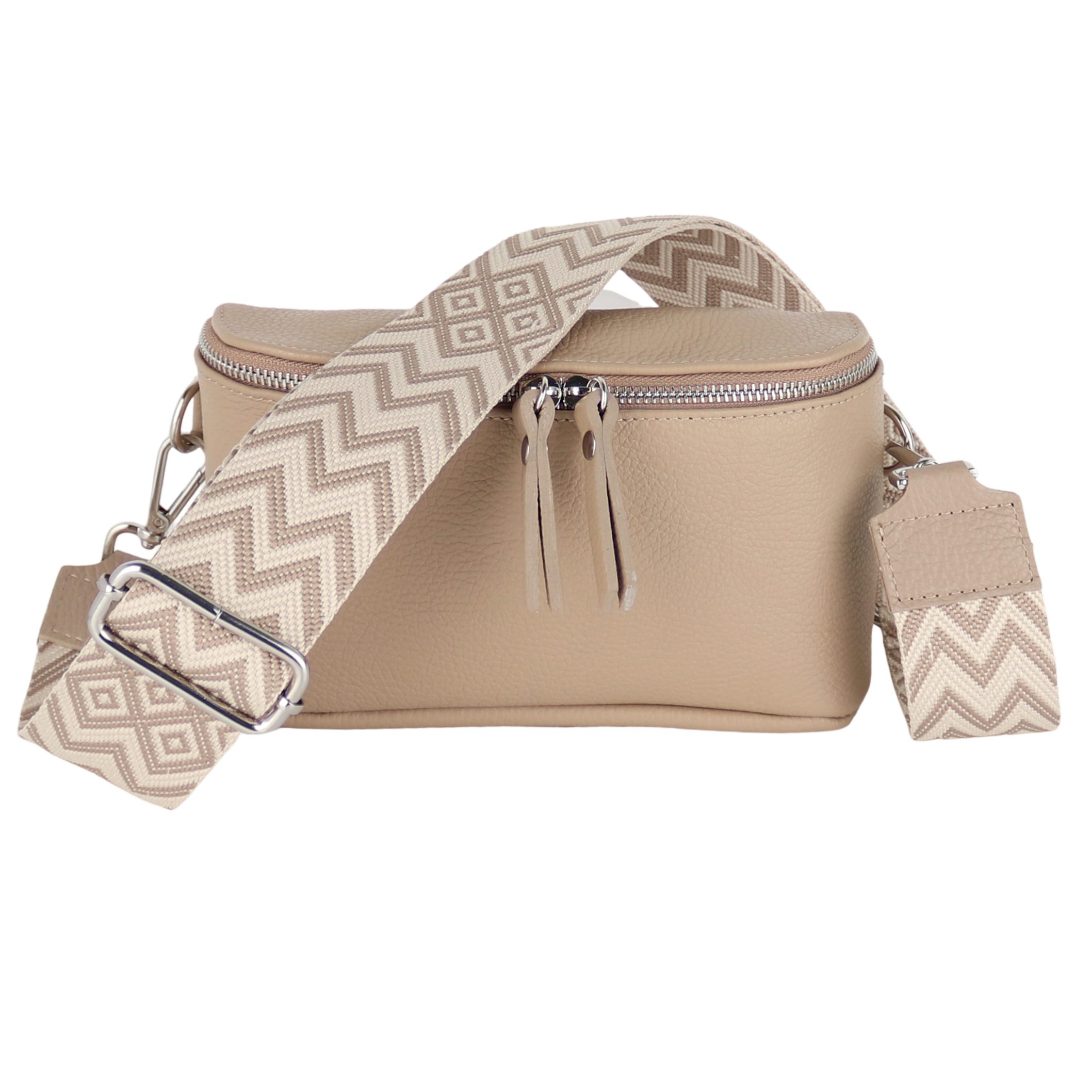 Bauchtasche Damen, Echtleder, Made in Italy, Umhängetasche, Brusttasche