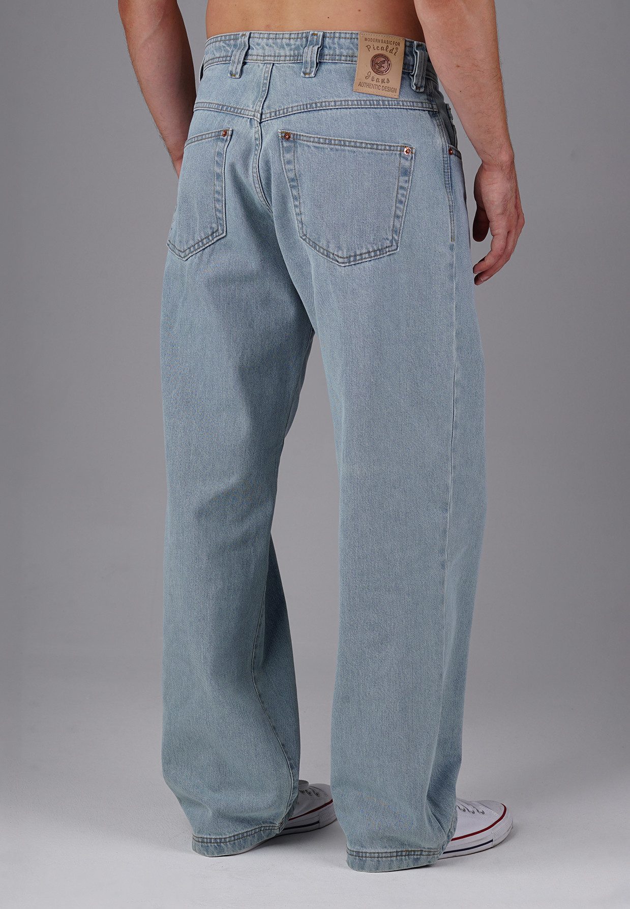 PICALDI Jeans Relax-fit-Jeans Baggy Zicco 474 Salvador - Light Blue Denim mit Straight Leg (1-tlg) Baggy Jeans