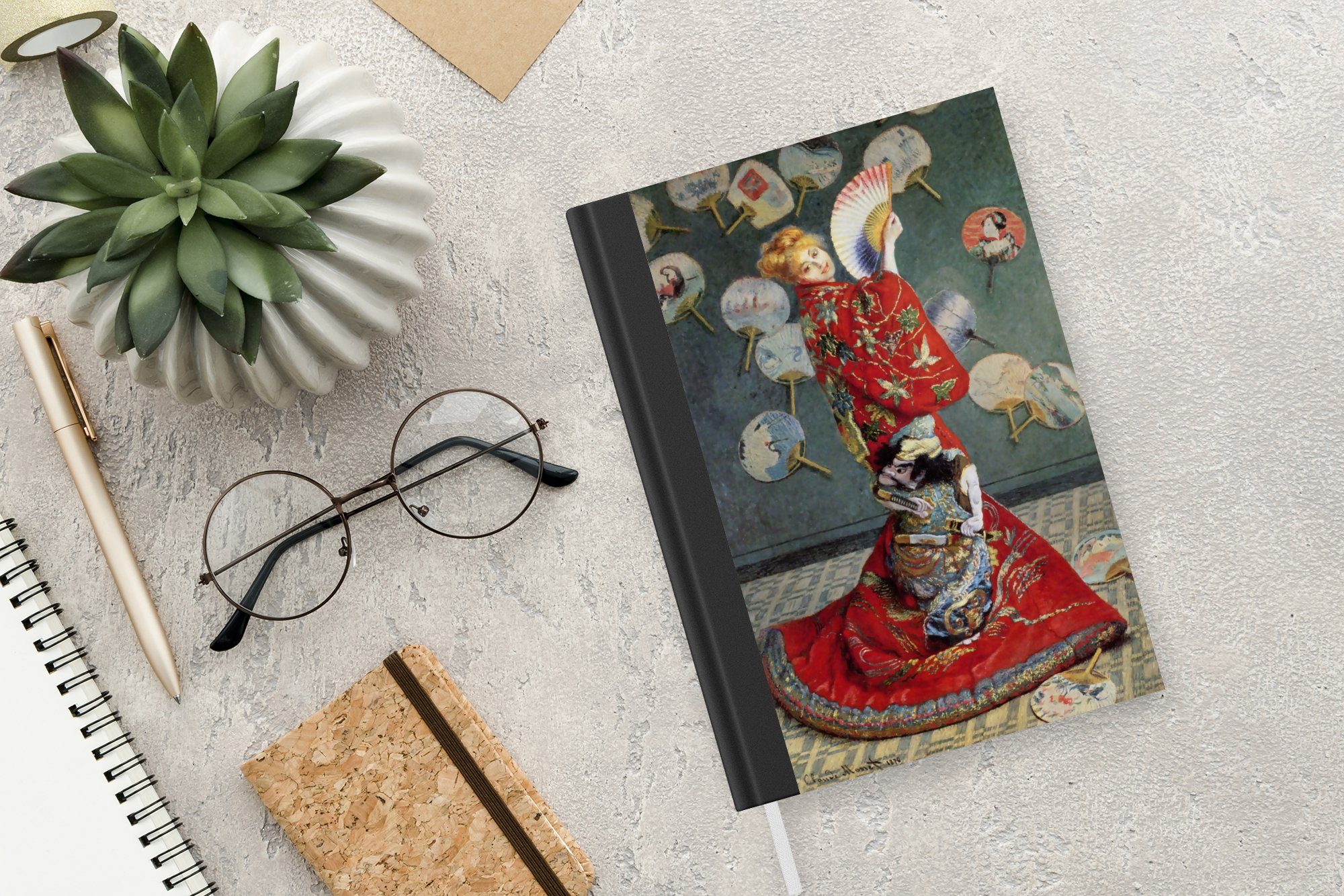 Journal, Monet, Notizheft, Gemälde Claude Monet von Tagebuch, Tracht Seiten, - A5, japanischer MuchoWow Notizbuch in Camille Merkzettel, Haushaltsbuch 98