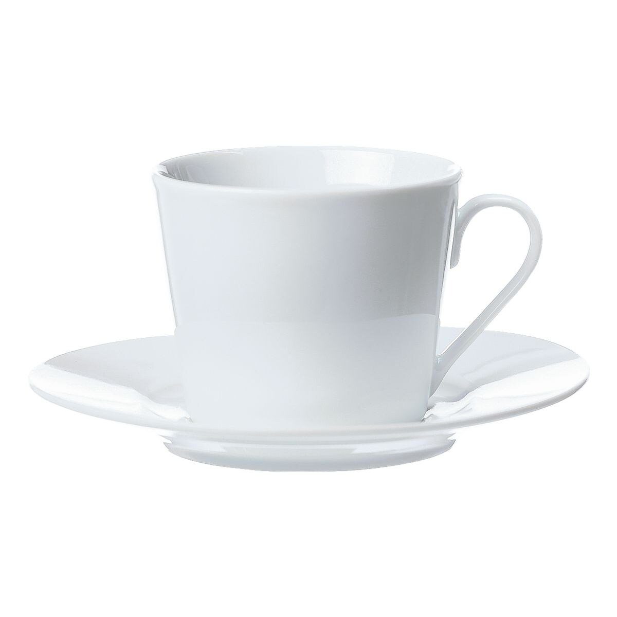 Ritzenhoff & Breker Kaffeeservice Bianco Kaffeetasse (4-tlg), mikrowellengeeignet mit Untertasse, spülmaschinen
