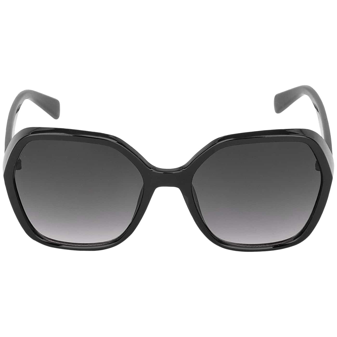 BEZLIT Eyewear Sonnenbrille Große Sonnenbrille Schwarz (1-St) Damen mit Designer violetten Linsen