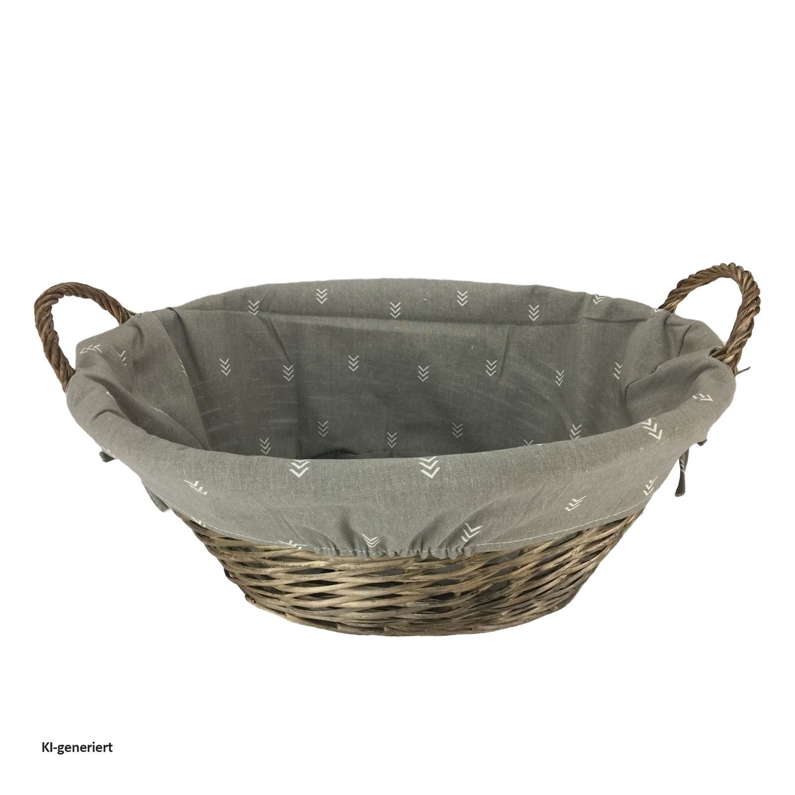 HTI-Line Aufbewahrungskorb Korb Shabby Maisie (Stück, 1 St., 1 Korb mit Bezugsstoff), Aufbewahrungskorb mit Stoffbezug