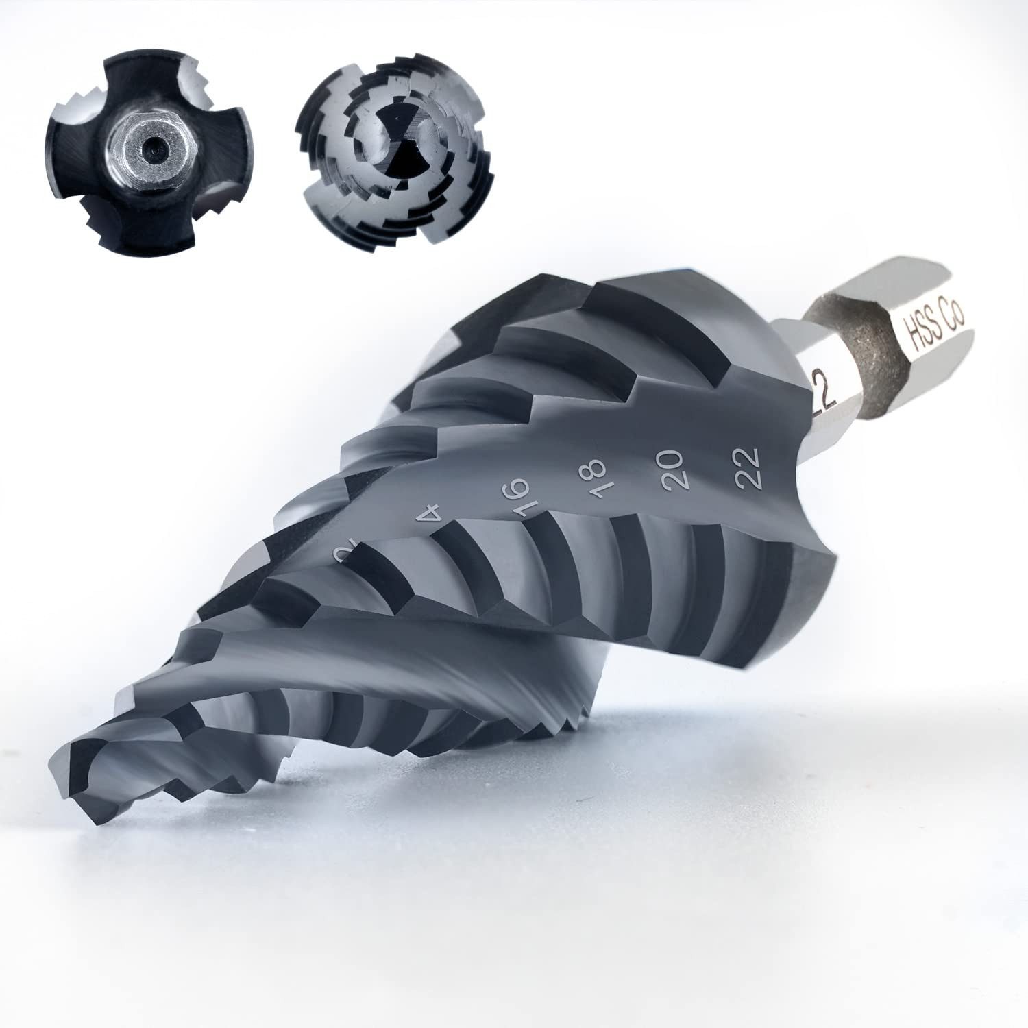 Toolant Stufenbohrer HSS Stufenbohrer 4-22mm, Spiralnut, für Metall & Holz, günstig online kaufen