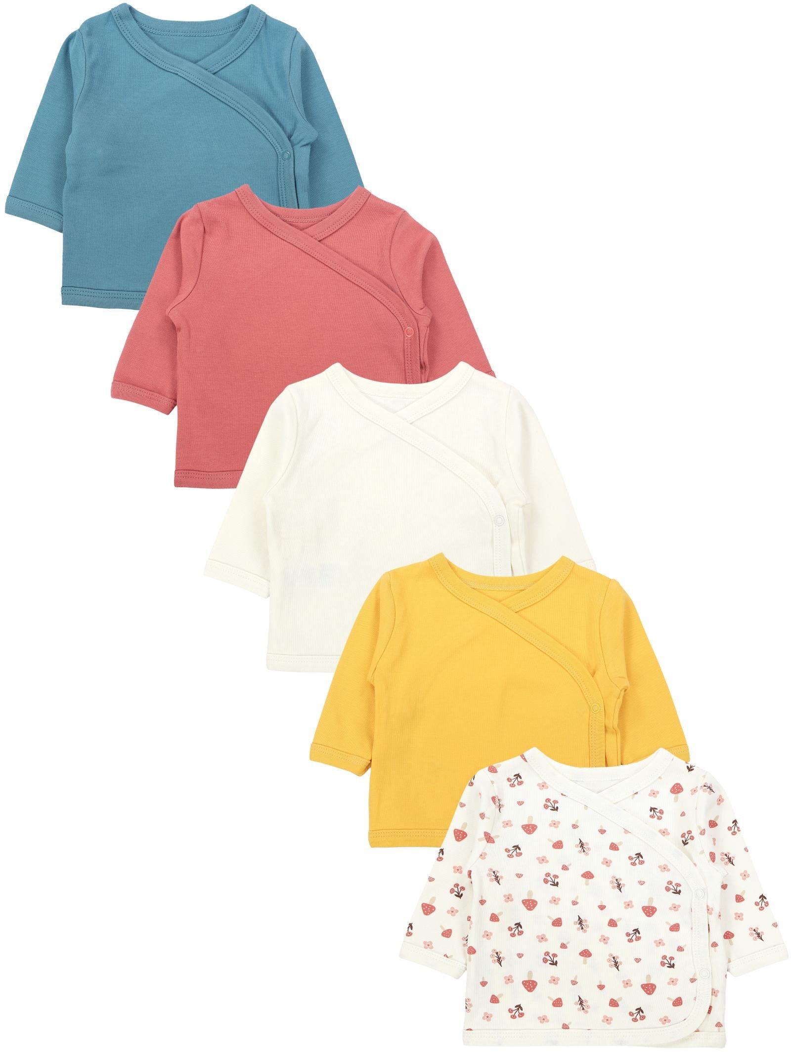 TupTam Wickelshirt TupTam Baby Mädchen Langarm Wickelshirt Baumwolle 5er Set