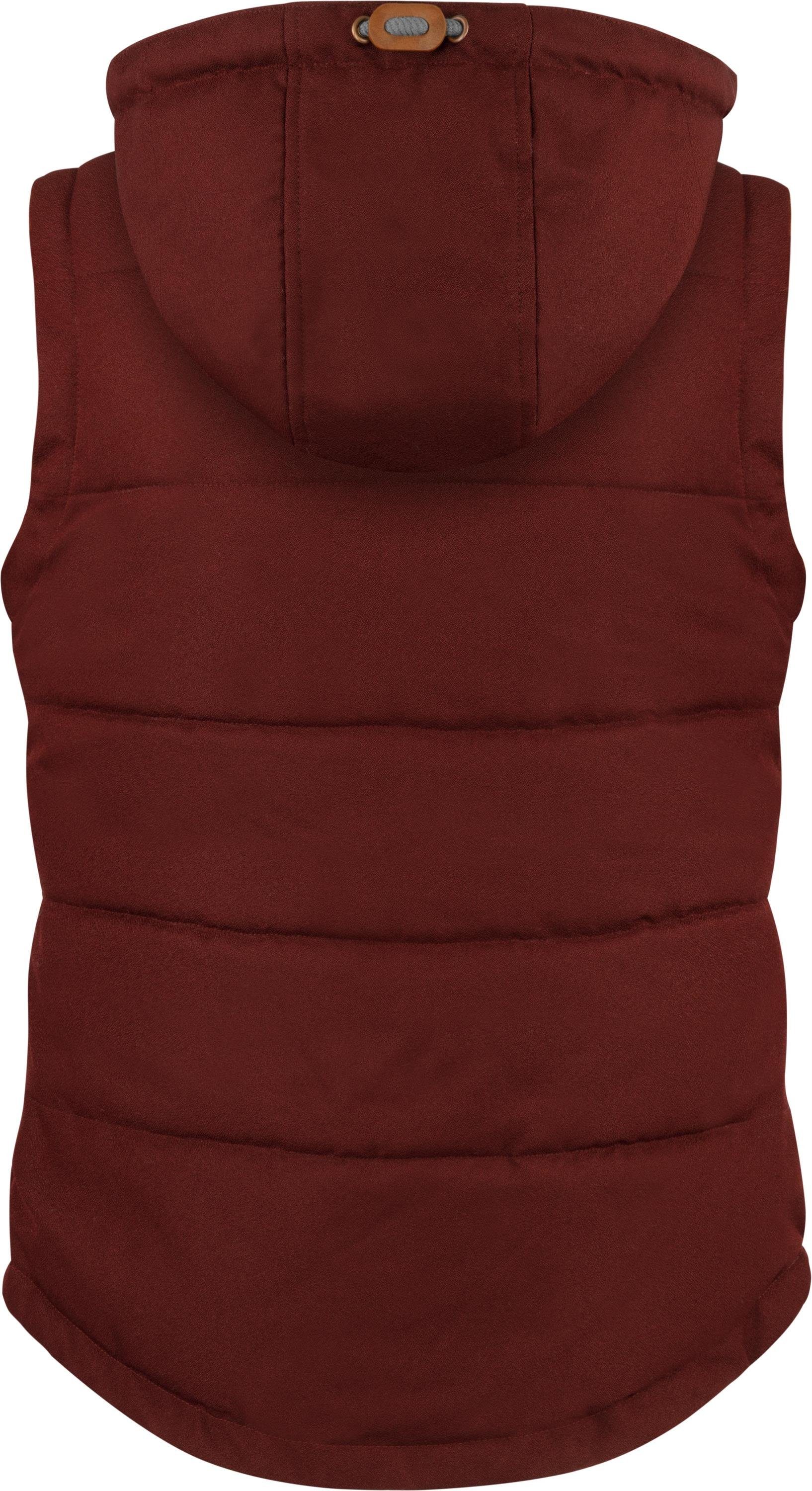 normani Funktionsweste Damen Winter-Steppweste Paihia Winddichte Winterweste mit Kapuze, Stehkragen und Seitentaschen
