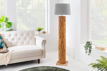 riess-ambiente Stehlampe ROOTS 160cm grau, ohne Leuchtmittel, Wohnzimmer · Massivholz · Leinen · Handarbeit · Maritim