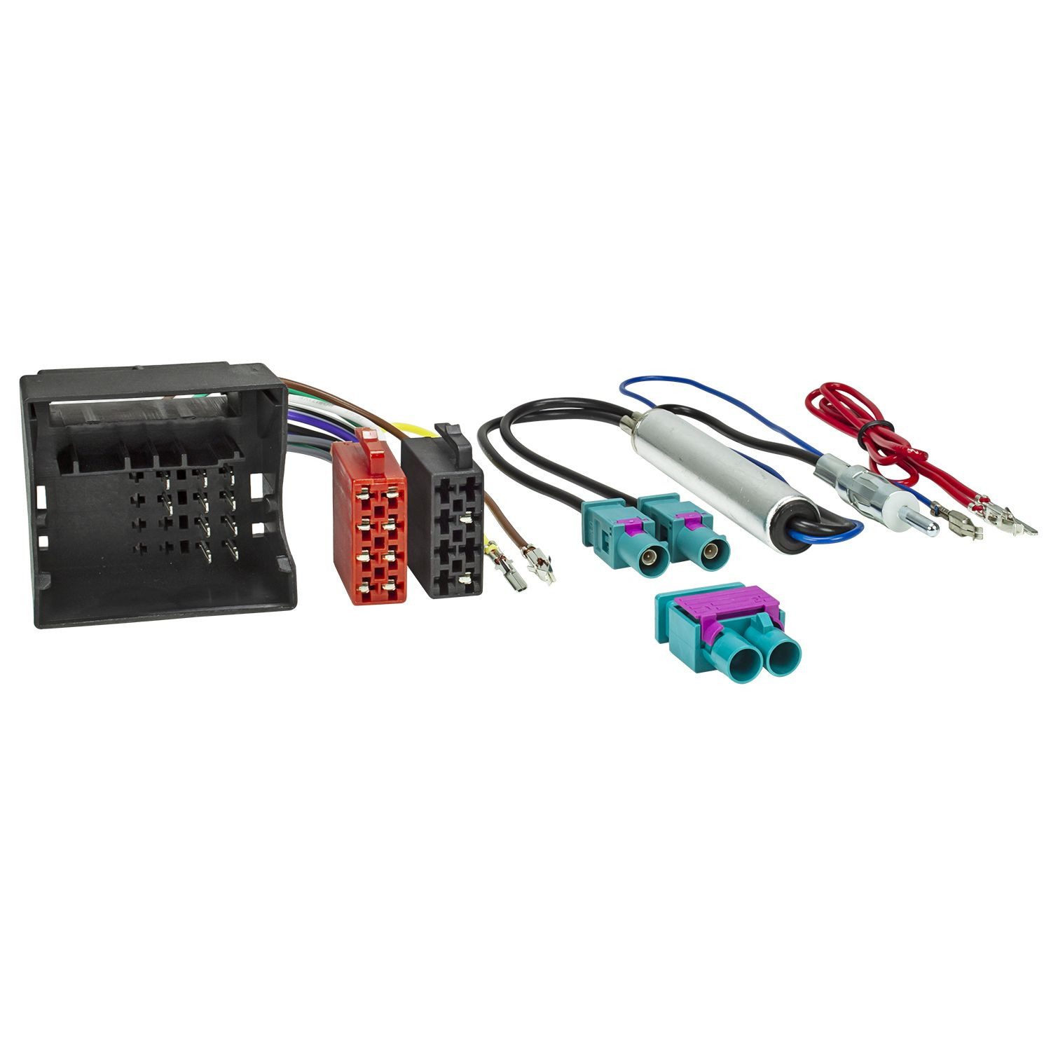 tomzz Audio Radio Anschluss Montage Set passt für Audi Skoda Seat VW Quadlock auf KFZ-Adapter