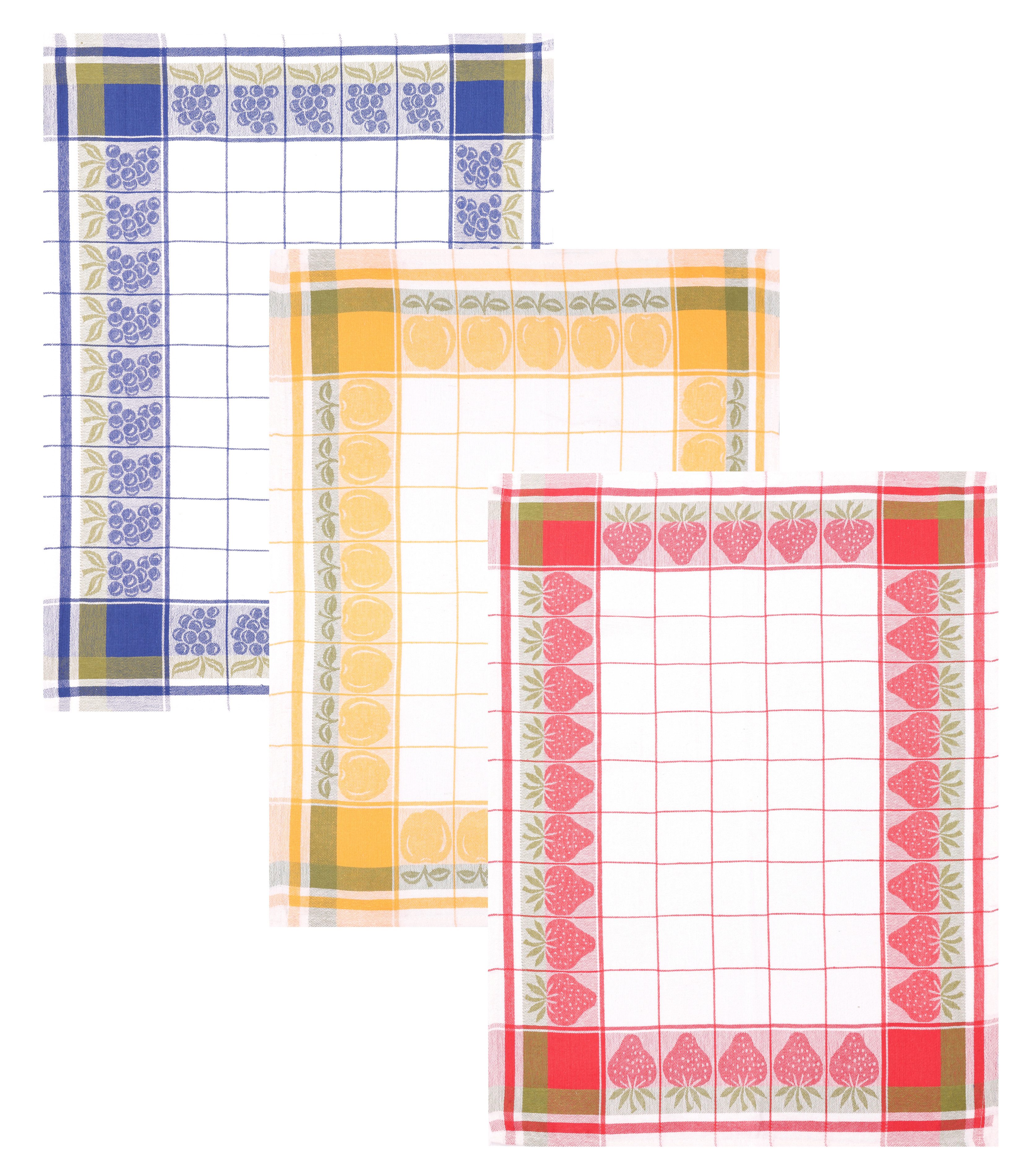 Betz Geschirrtuch 3 Stück Geschirrtücher Halbleinen Küchenhandtuch Früchte günstig online kaufen