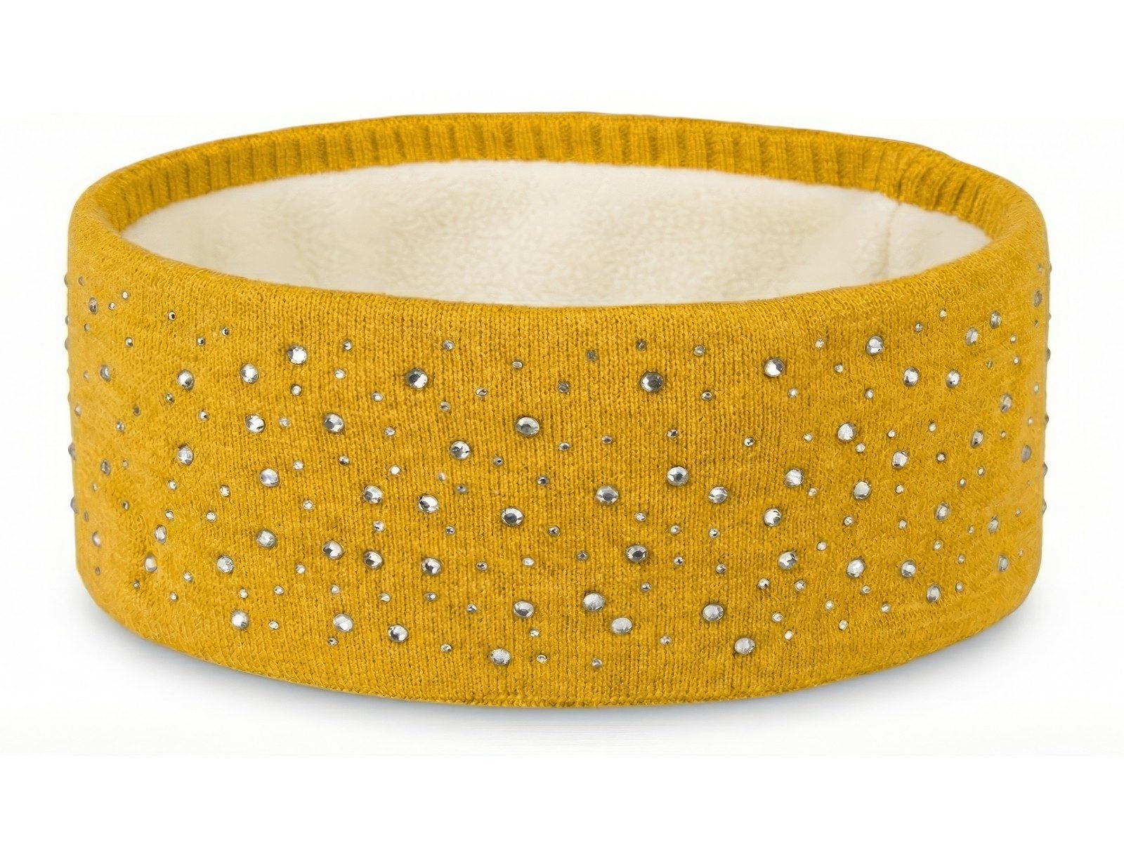 Stirnband Feinstrick Stirnband mit Strass