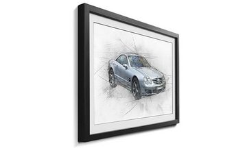 WandbilderXXL Bild mit Rahmen Silver Star, Auto, Wandbild, in 4 Größen erhältlich