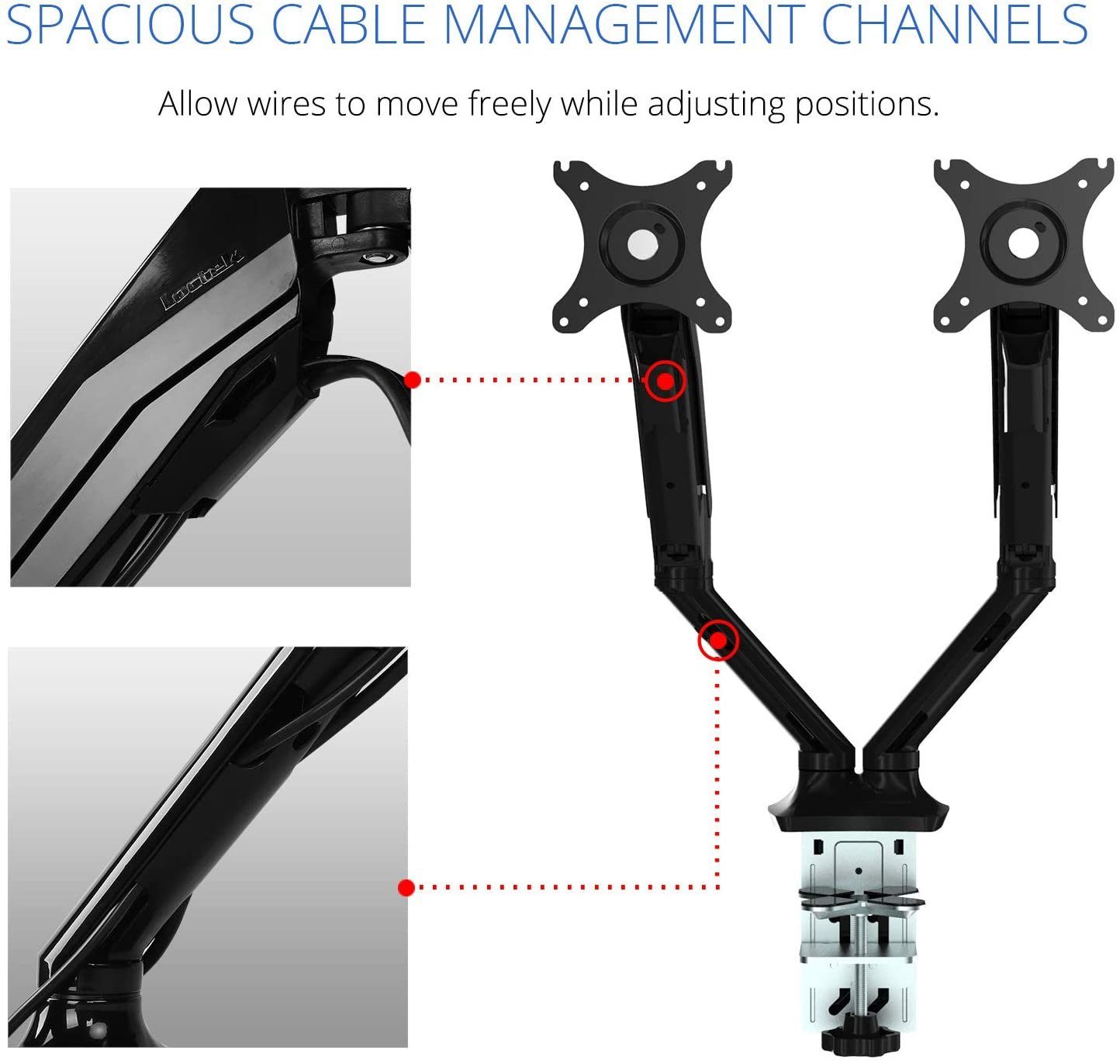 FLEXISPOT Monitor-Halterung Computerhallter, (25-76cm) Tischhalterung Monitorhalter Monitorhalterung Standfuß)
