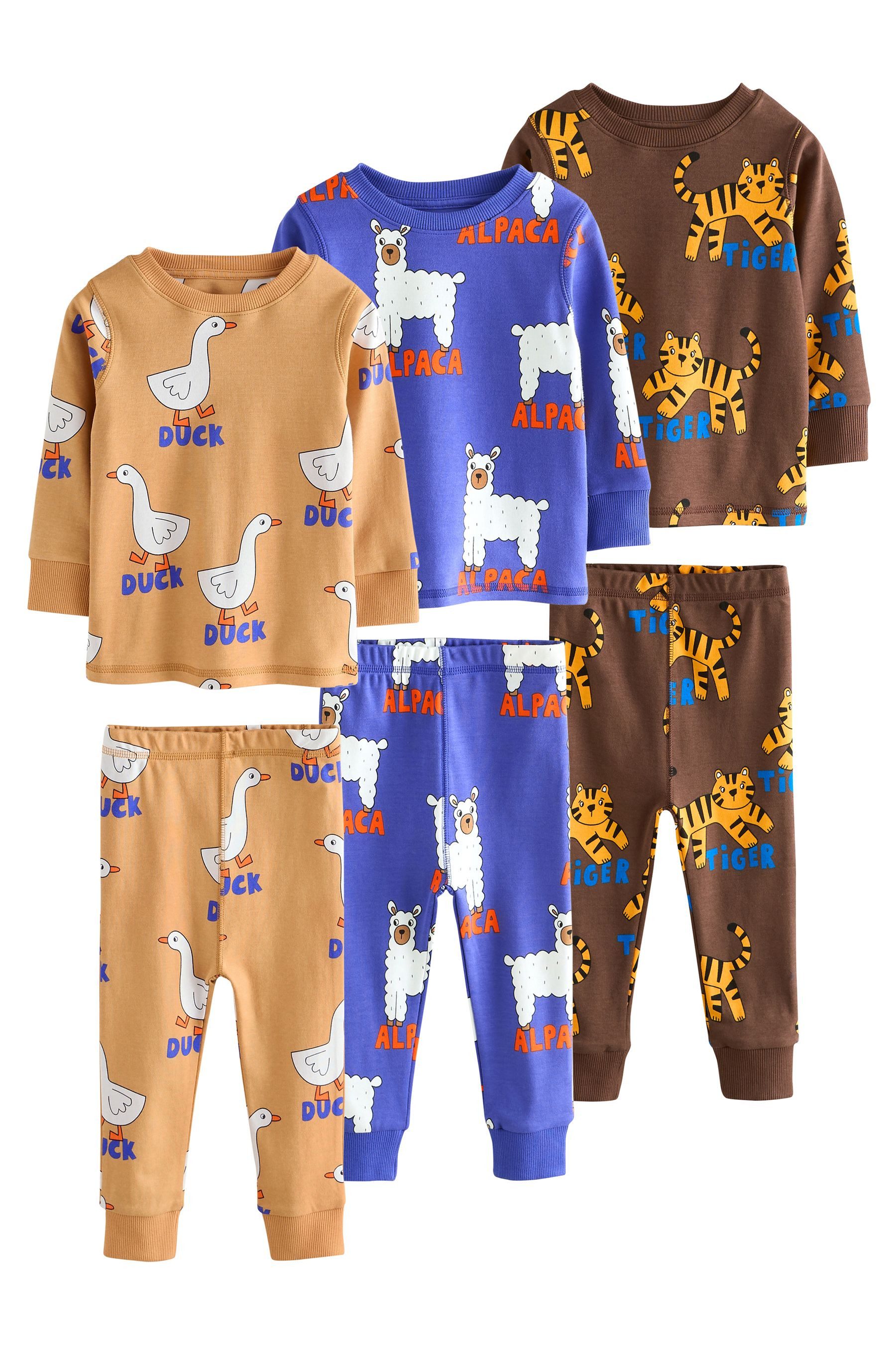 Next Pyjama 3er-Pack Langarm-Schlafanzüge (6 tlg) günstig online kaufen