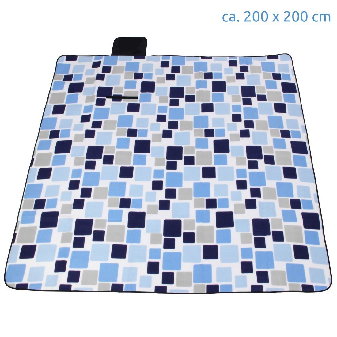 Picknickdecke yourGEAR Cube XL Picknickdecke 200x200 Camping Fleece Decke wasserdichte & isolierte Stranddecke, yourGEAR