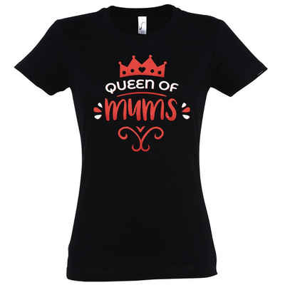 Youth Designz T-Shirt "Queen Of Mums" Damen Shirt mit trendigem Frontprint