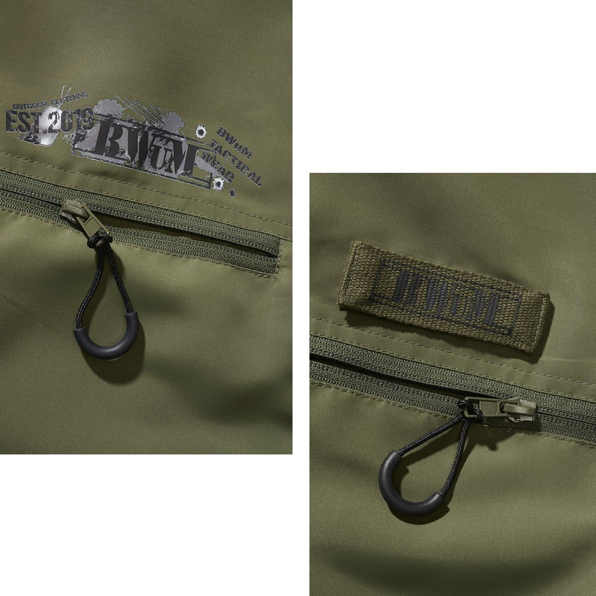 BWuM Windbreaker BWuM Tactical Windbreaker Zipper Sommer + Patch & Flaggen