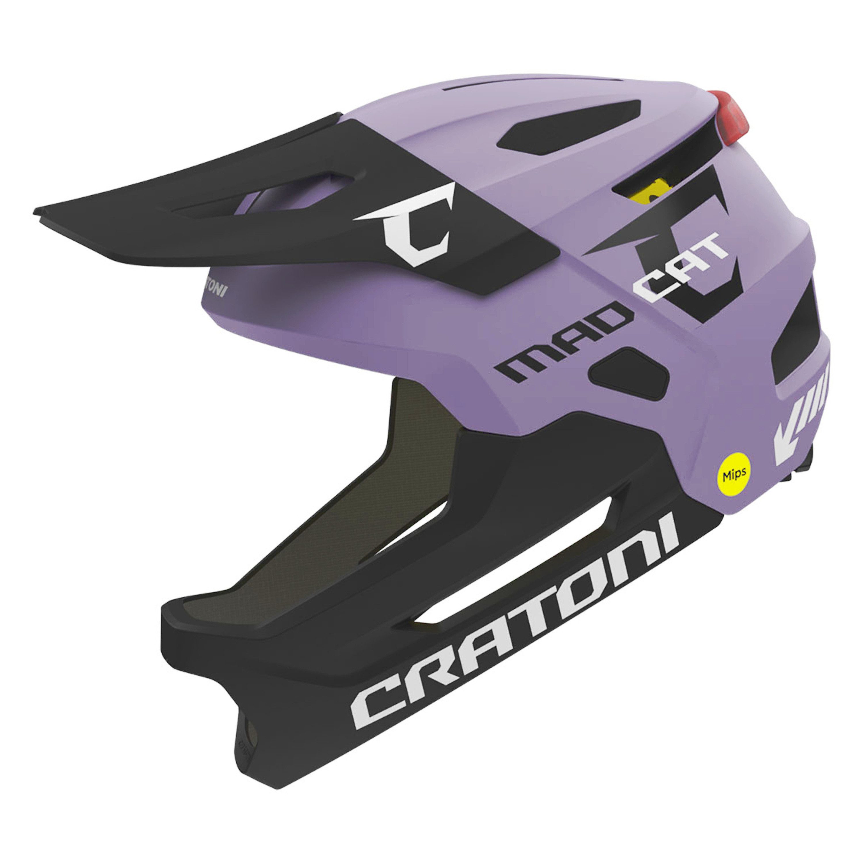 Cratoni Fahrradhelm Kinderhelm Madcat MIPS, Fullfacehelm für Kinder Gr. S/M (49-56 cm)
