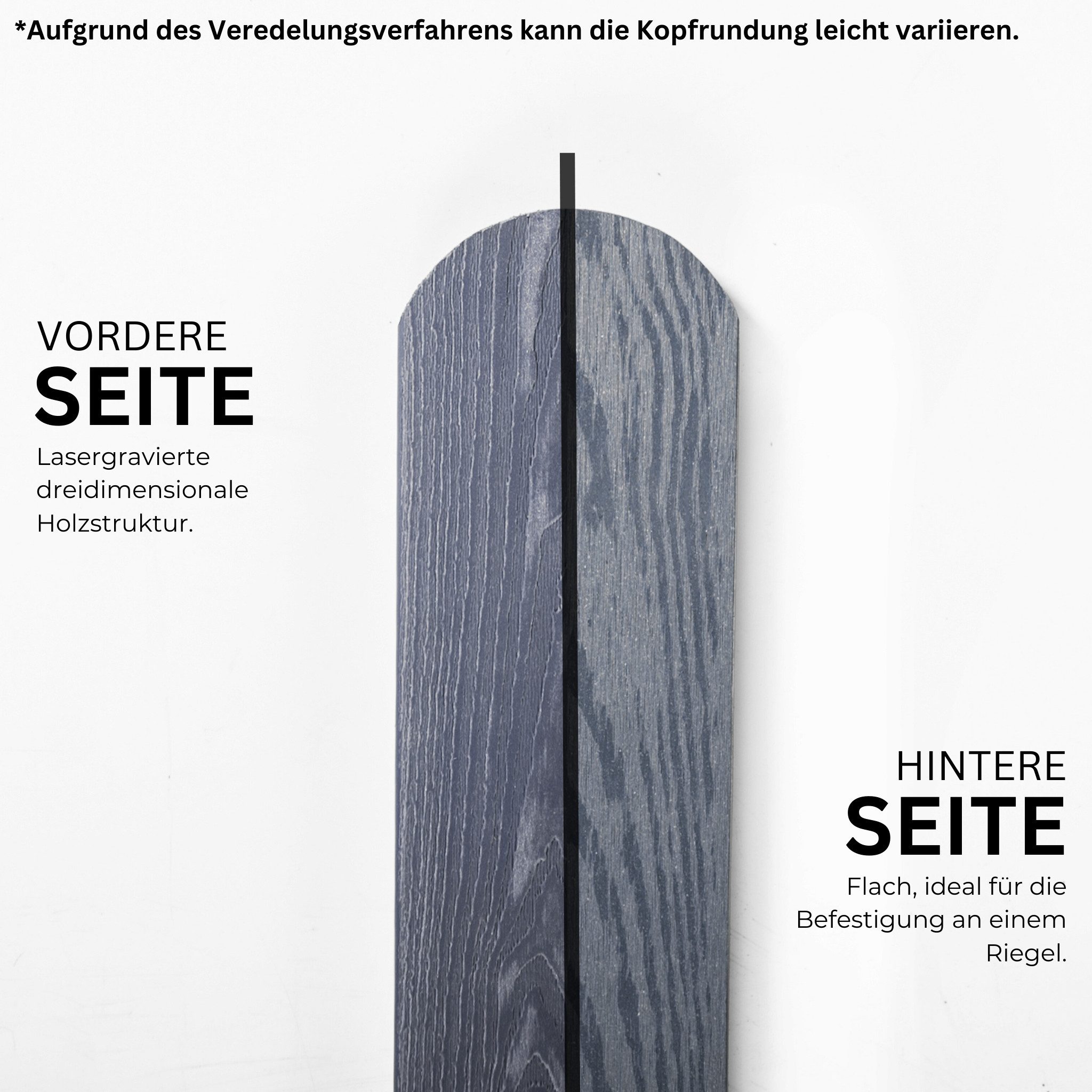 Mega-Holz Gartenzaun WPC Zaunlatten-Paket Grau 80-120 cm - 10 Stk. Leisten für Gartenzaun, (10-St), 10 Stk. Zaunbretter Für Lattenzaun - Kopf gerundet