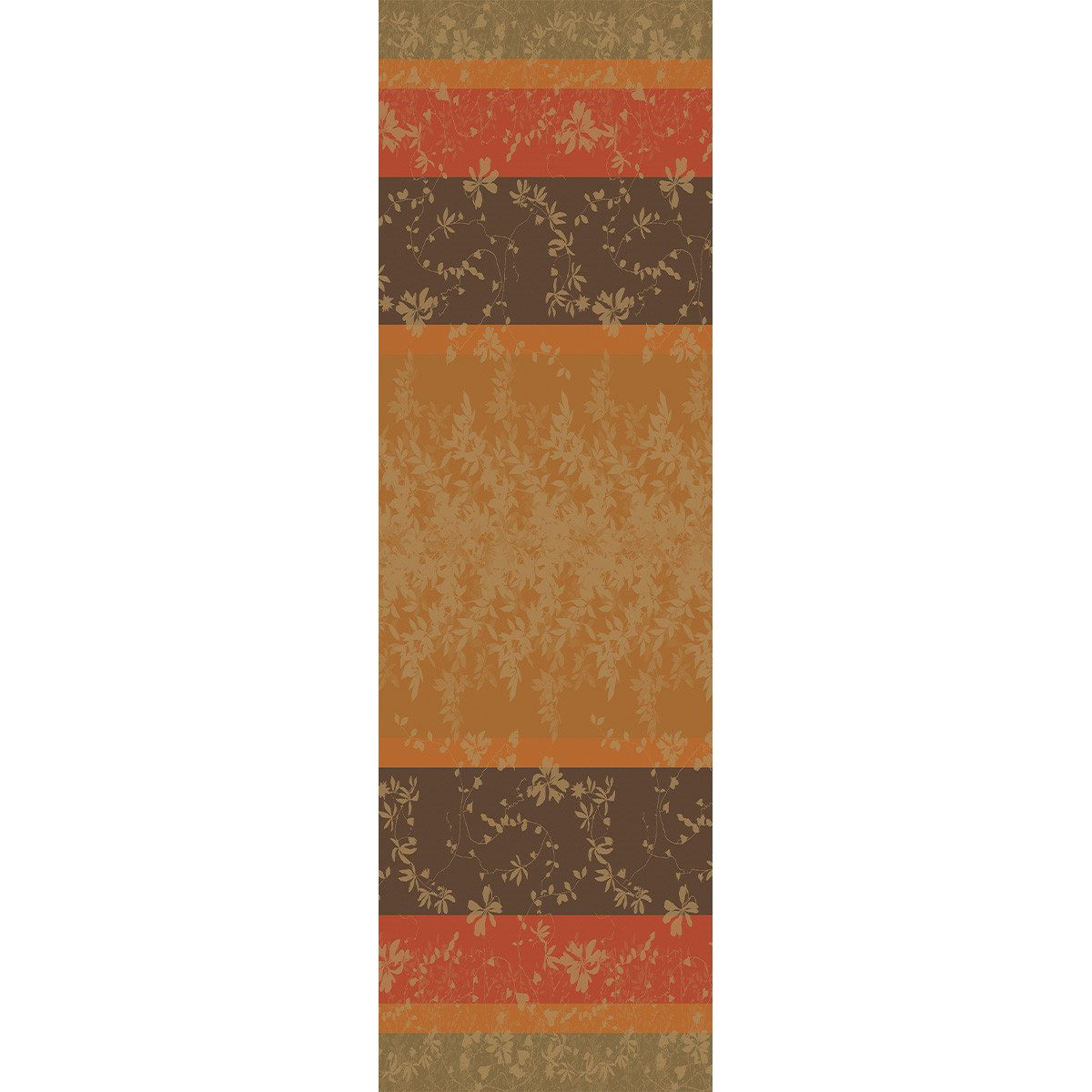 Garnier Thiebaut Tischläufer Tischläufer Mille lierres Automne 55x180 cm, jacquard-gewebt