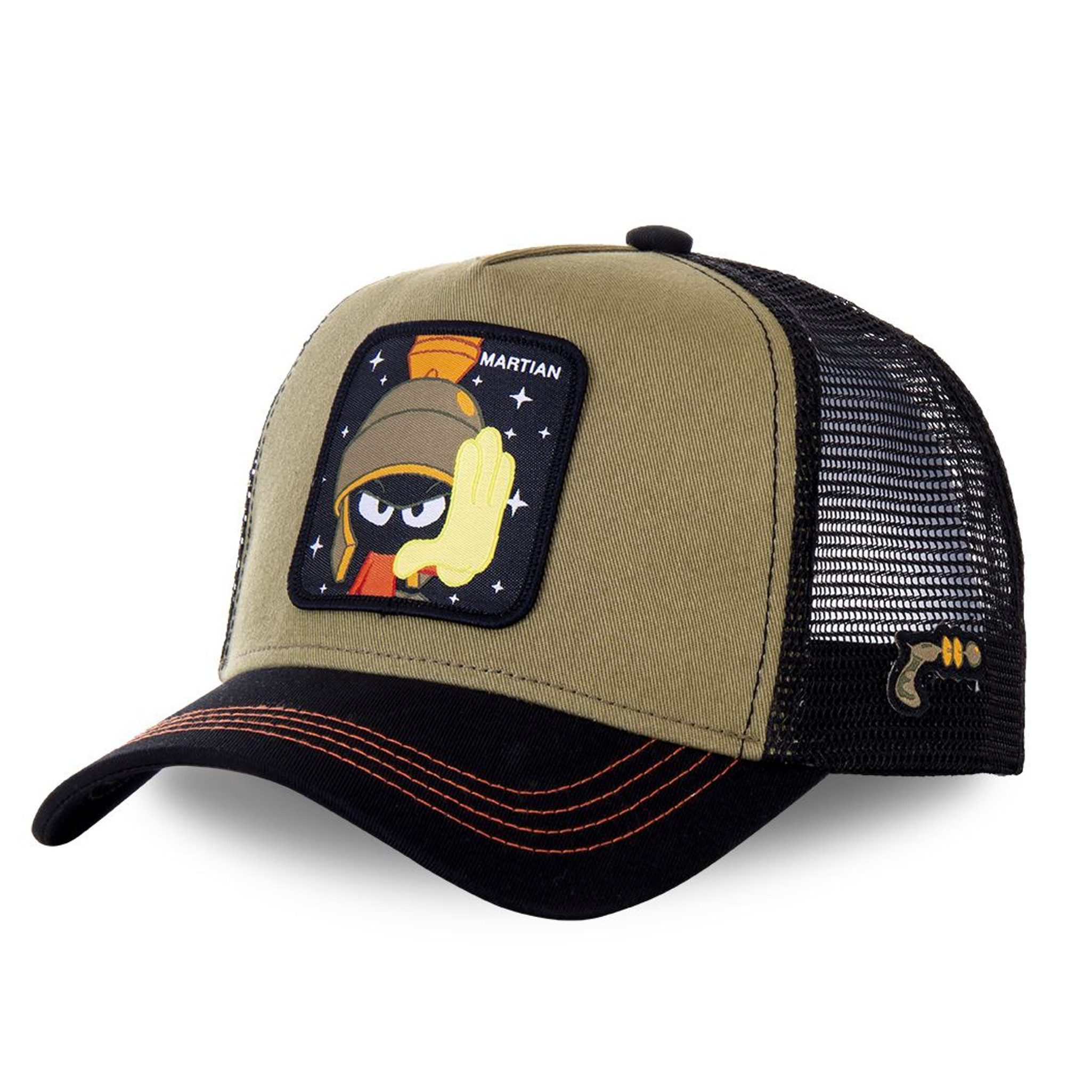 Capslab Trucker Cap CAPSLAB X LOONEY TUNES - Martian Trucker Cap Khaki (Basecap, Basecap, Meshcap, Trucker Kappe)