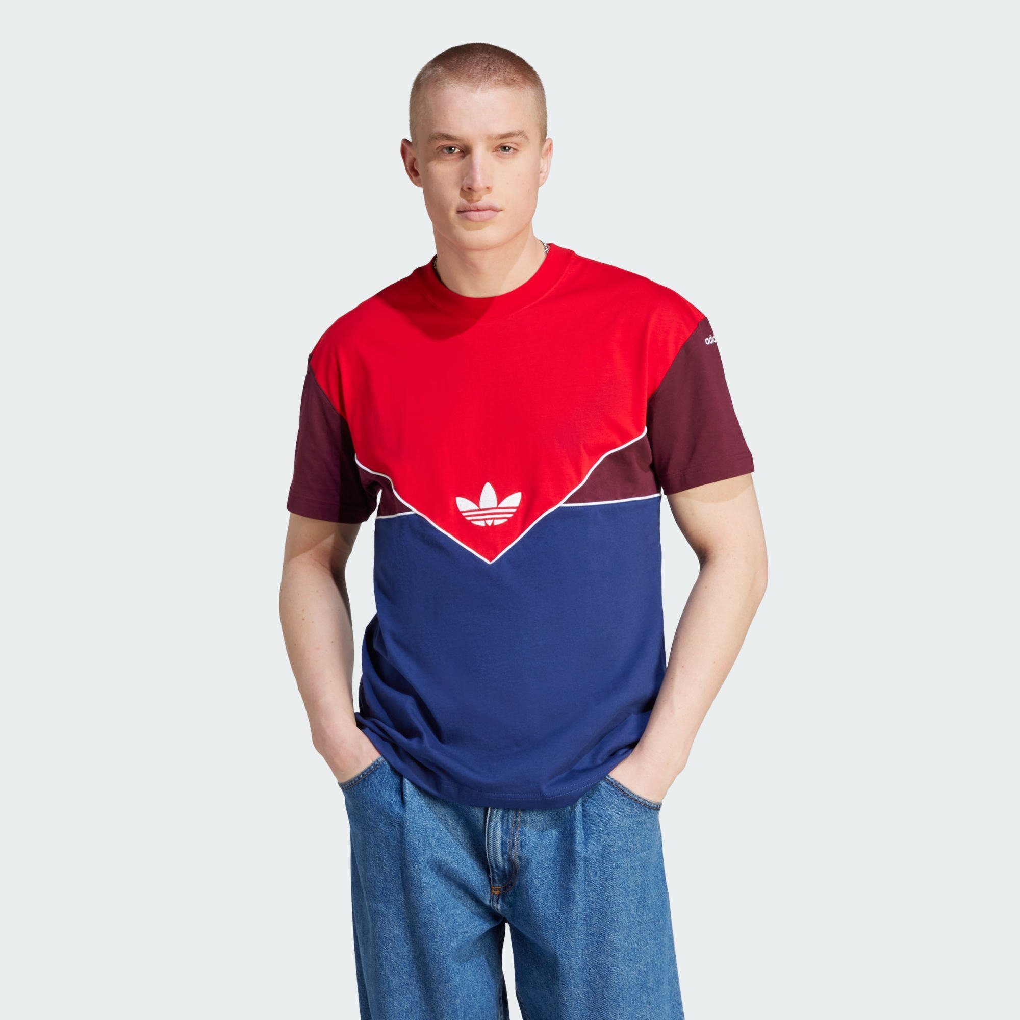adidas Originals T-Shirt ADICOLOR SEASONAL ARCHIVE T-SHIRT Better Scarlet / Dark Blue / Maroon