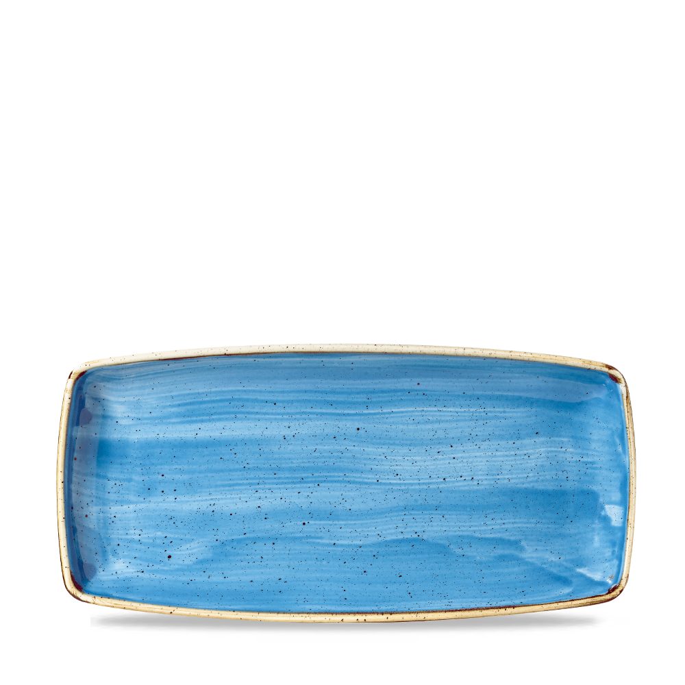 Churchill Teller Super Vitrified Stonecast Cornflower Blue Oblong Platte