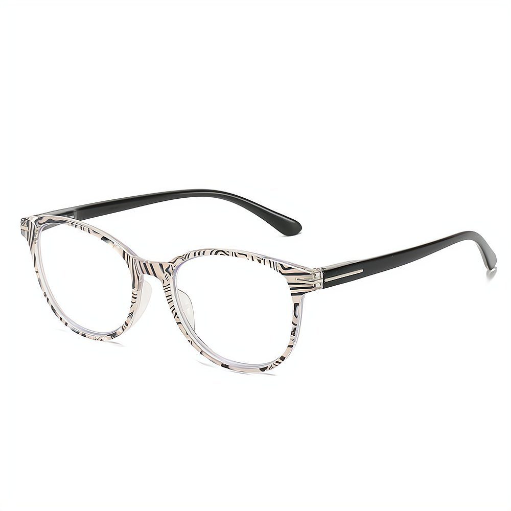 PACIEA Lesebrille Mode bedruckte Rahmen anti blaue presbyopische Gläser schwarz | Lesebrillen