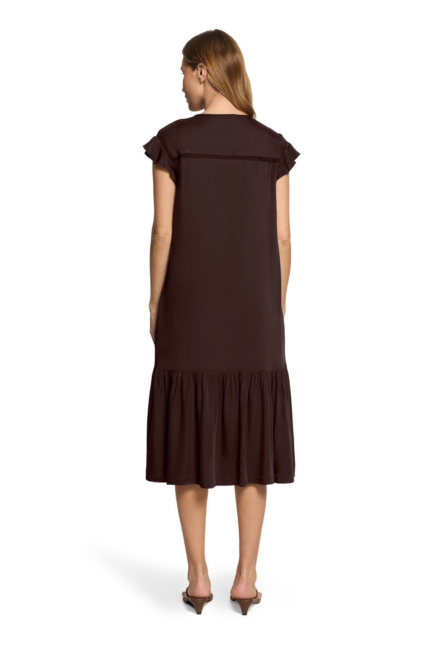 Cartoon Druckkleid Damen mit Flügelärmeln