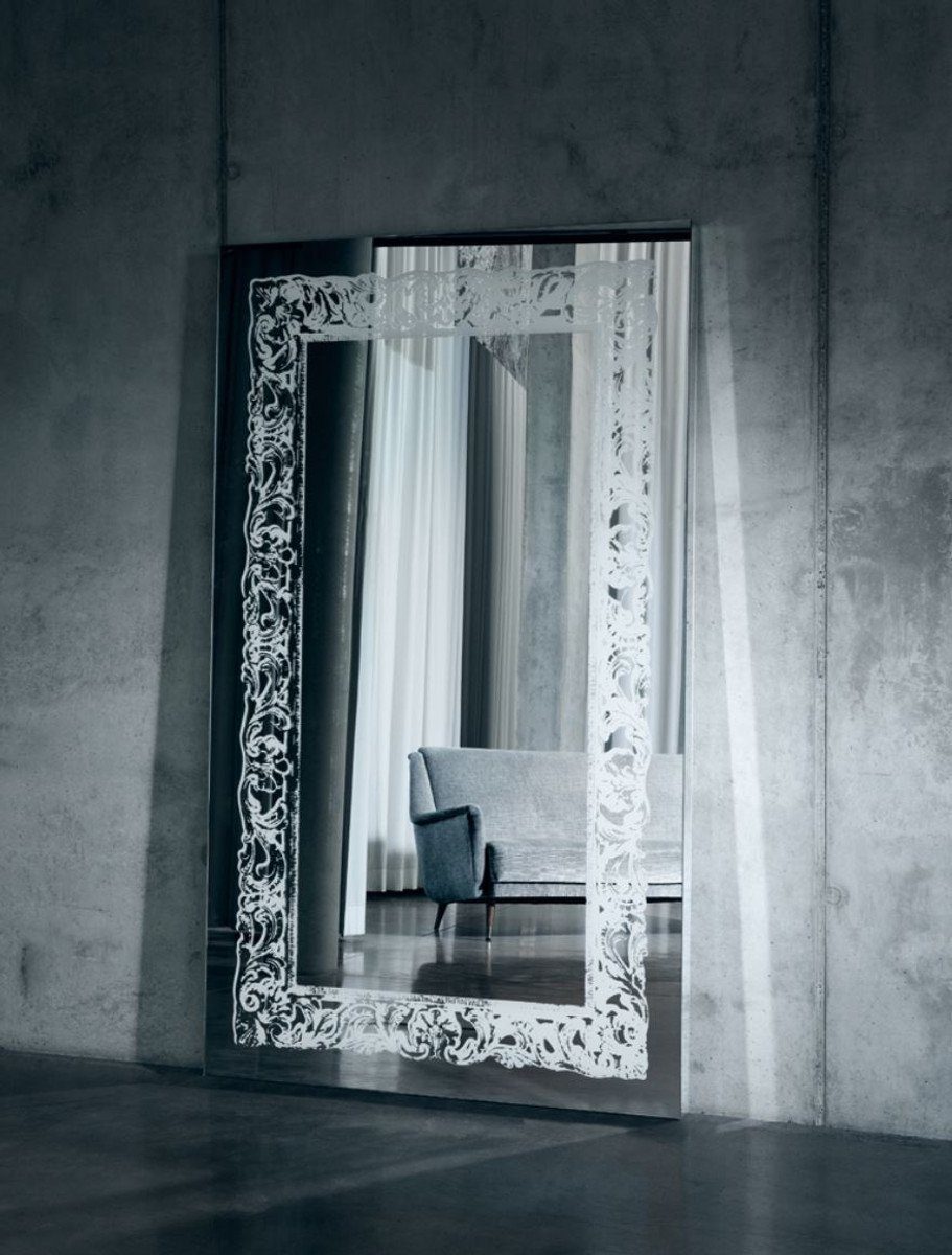 Casa Padrino Spiegel Luxus Spiegel mit Licht und Fernbedienung 107 x H. 182 cm - Luxus Qualität