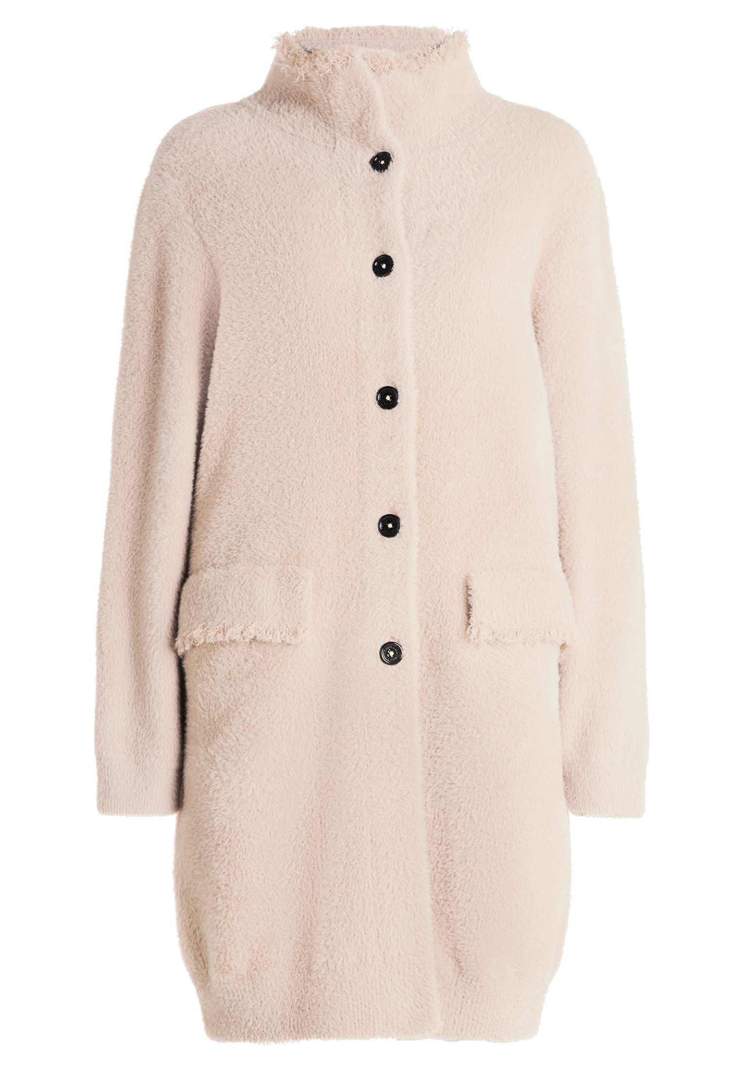 Amber & June Strickjacke Damen Winter-Strickjacke mit aufgesetzter Brusttas günstig online kaufen