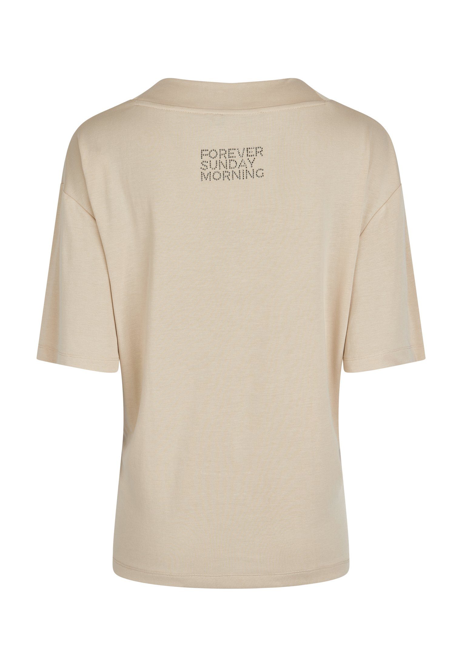 MARC AUREL T-Shirt beige großem mit V-Ausschnitt