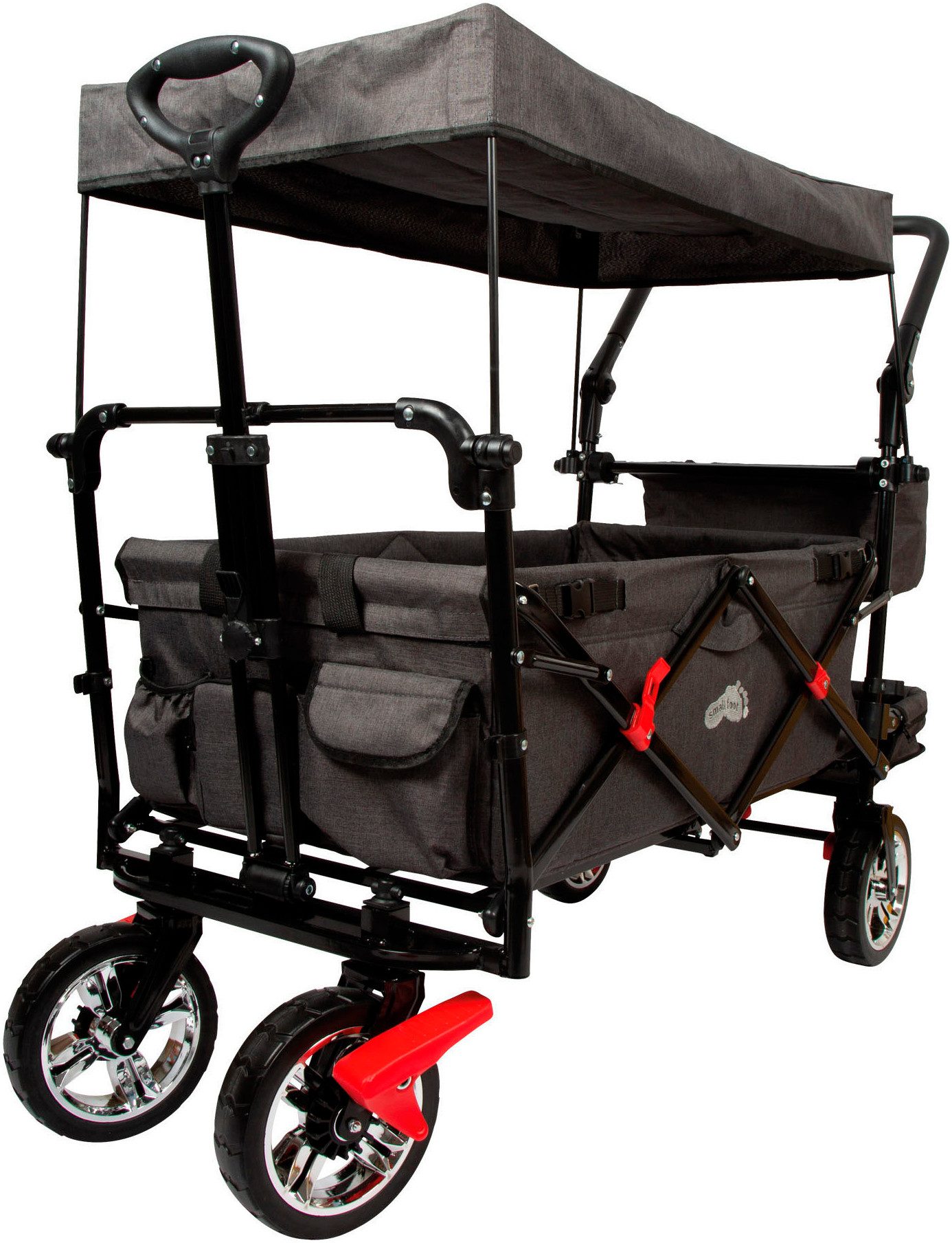 Small Foot Bollerwagen Bollerwagen mit Dach, mit Regencover, faltbar