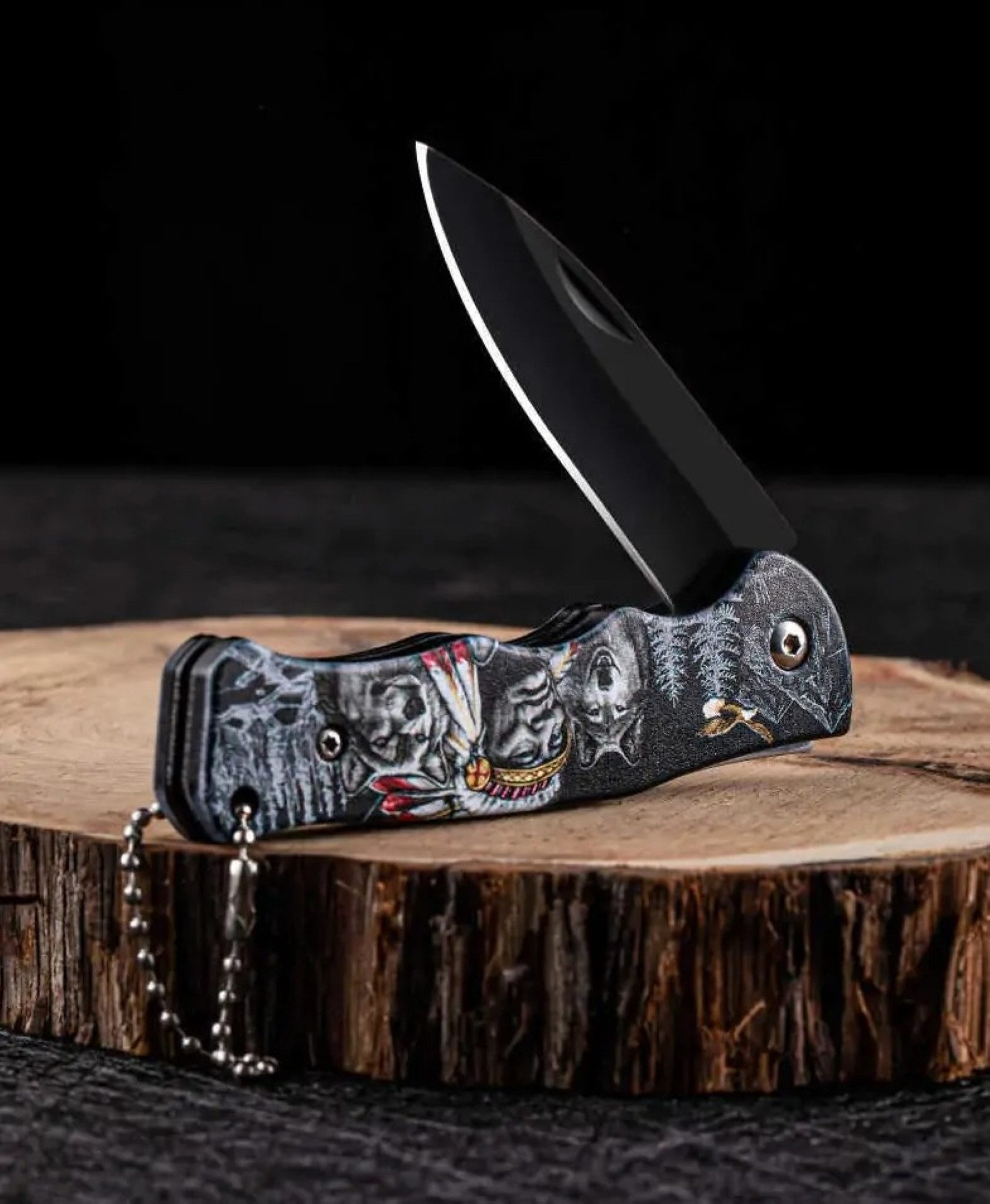 Foxter Taschenmesser Jagd Rettung Klappmesser Camping Edelstahl Klappmesser 16cm, (Einzeln verpacktes Klappmesser für Outdoor & Camping, 1 St., Enthält 1 Klappmesser, verpackt im Firmenkarton), Klappmesser mit Edelstahlklinge und ergonomischem Griff