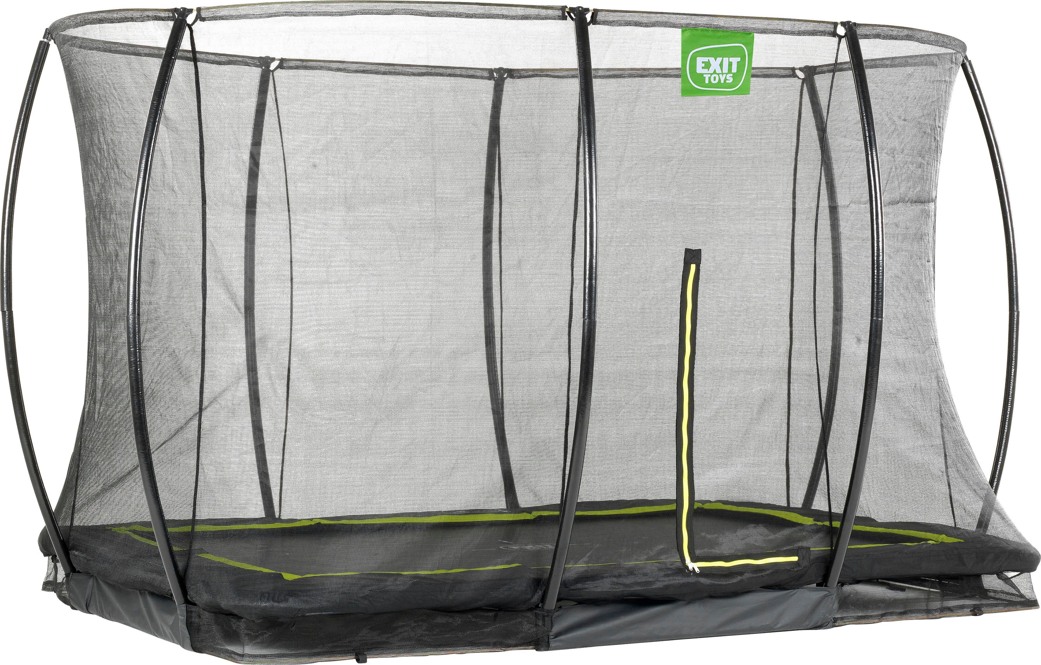 EXIT Gartentrampolin Silhouette Ground, mit Sicherheitsnetz