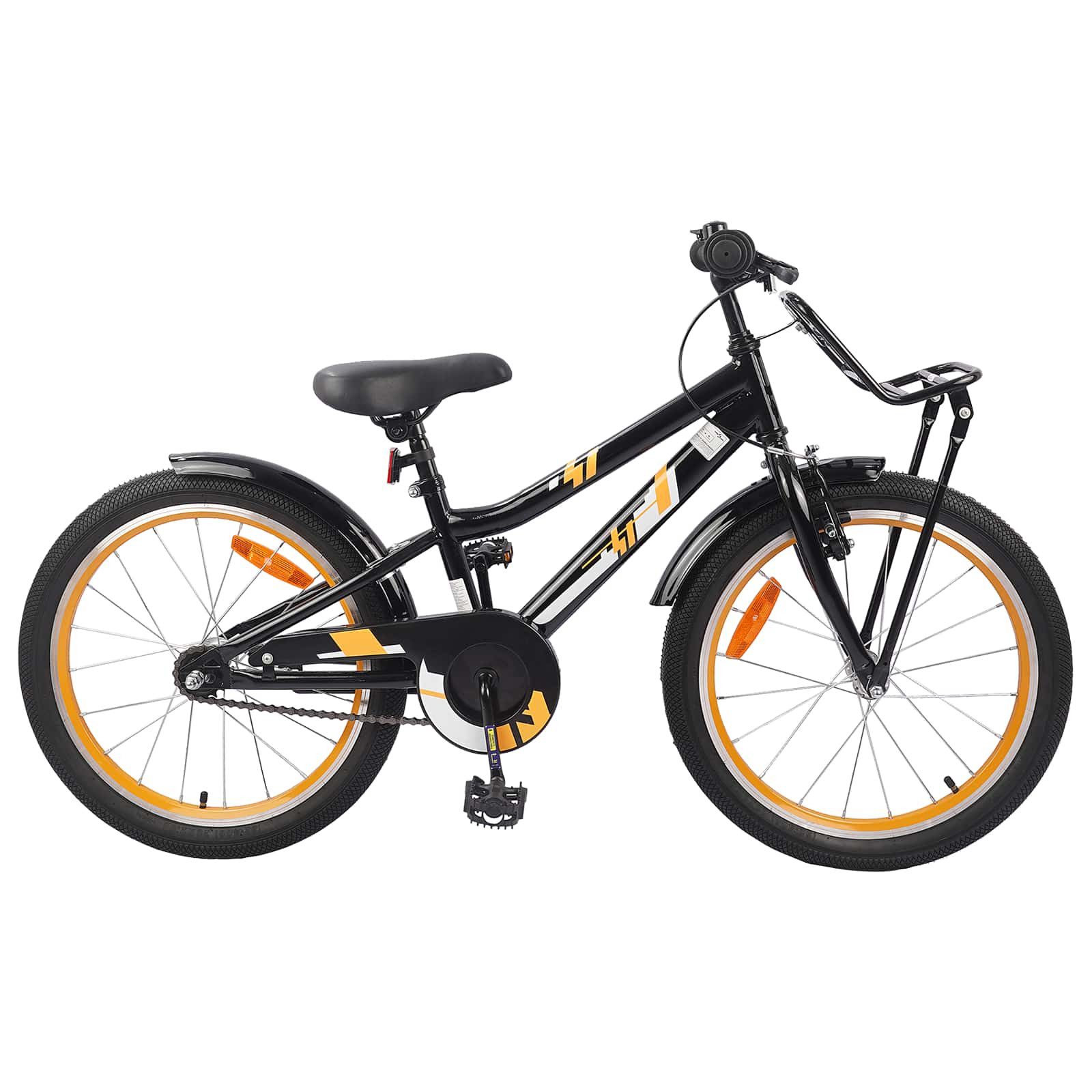 vidaXL Kinderfahrrad 137 x 54 x 79 cm Kinderfahrrad 20 Zoll für 6-11 Jahre alt Orange Schwa