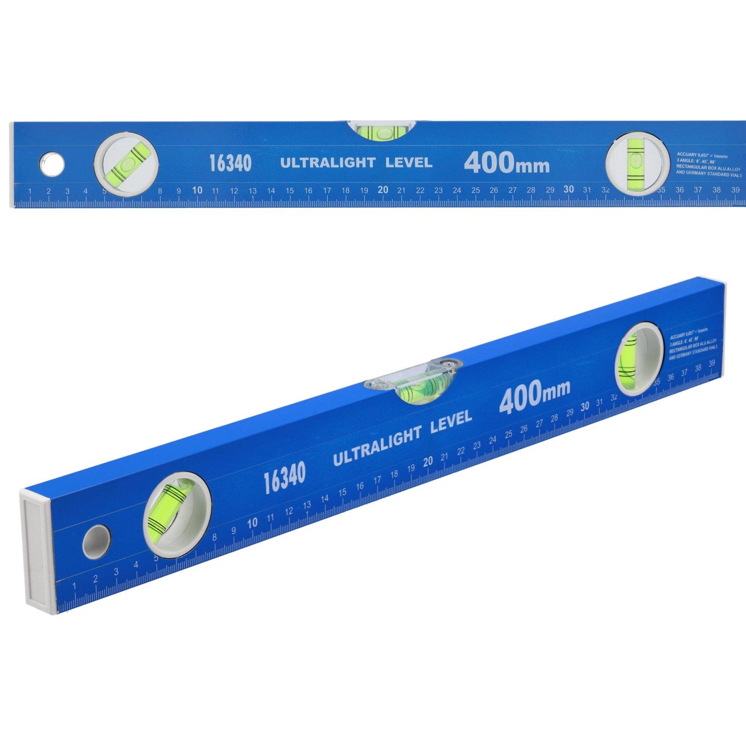 TRIZERATOP Wasserwaage Aluminium Wasserwaage 40cm, 3 Libellen, (Aluminium W günstig online kaufen