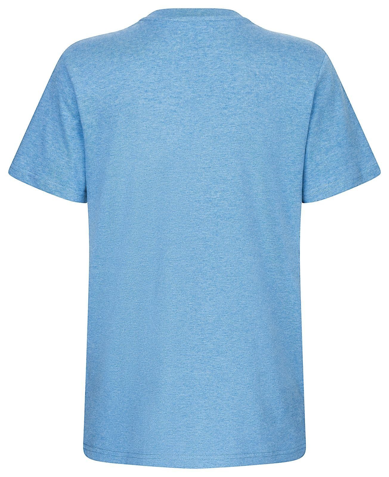 Gradnetz T-Shirt basic leather blau fair & meliert unisex nachhaltig 100% Biobaumwolle