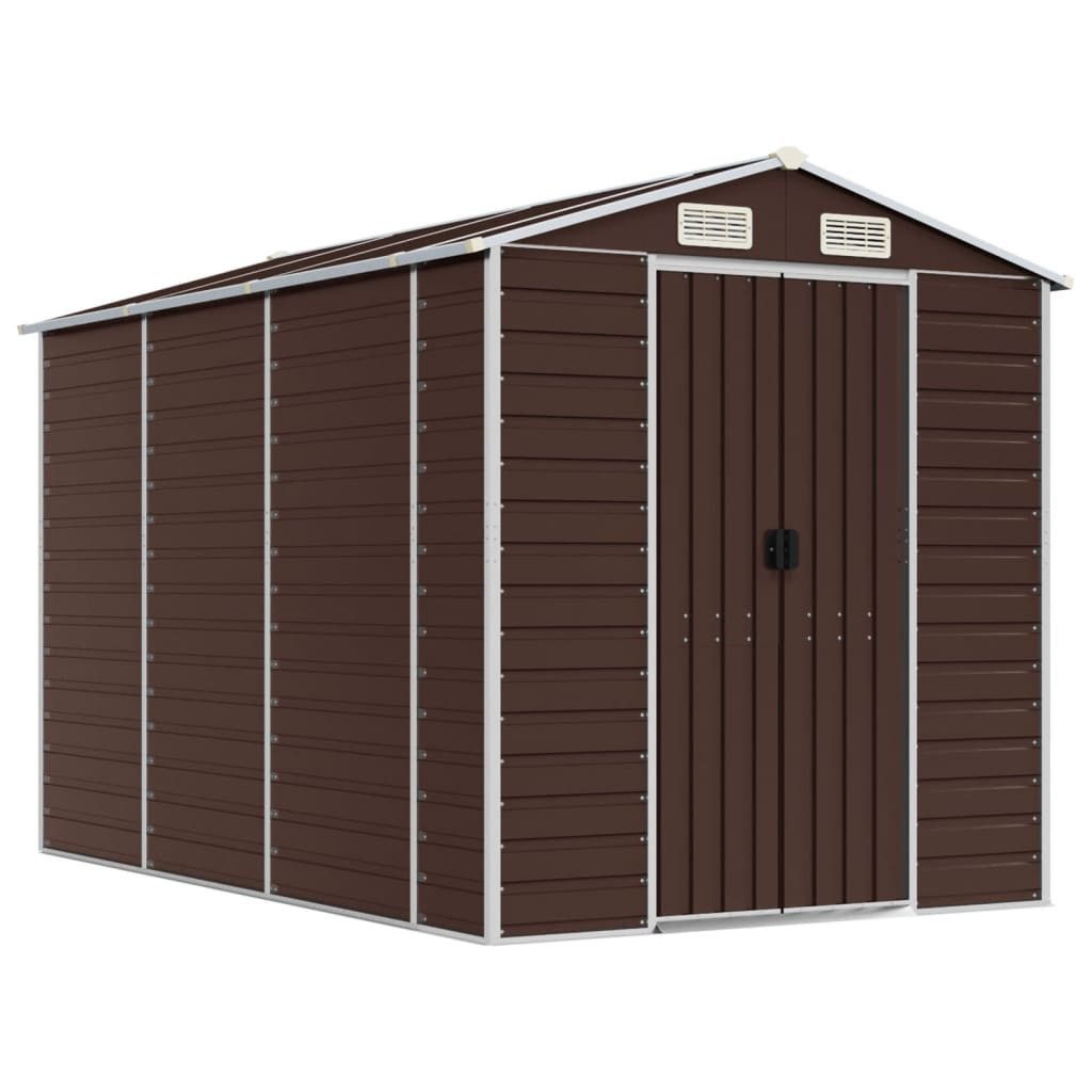 vidaXL Gartenhaus Gartenhaus Braun 191 x 300 x 198 cm Verzinkter Stahl