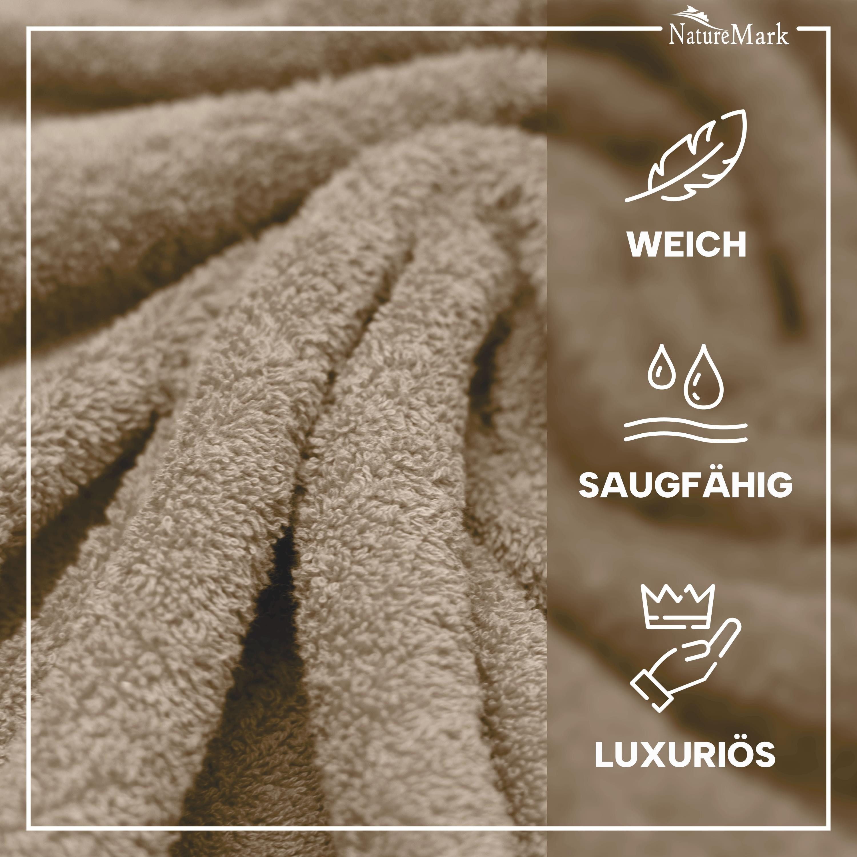 NatureMark Gästehandtuch 20er-Sparpack Frottier Gästetücher 30x50cm, 100% B günstig online kaufen