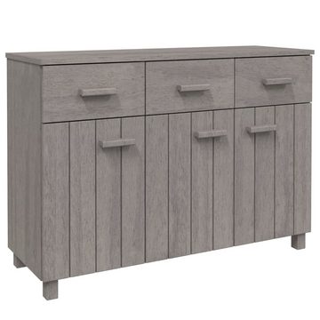 vidaXL Sideboard Sideboard HAMAR Hellgrau 113x40x80 cm Massivholz Kiefer (1 St)