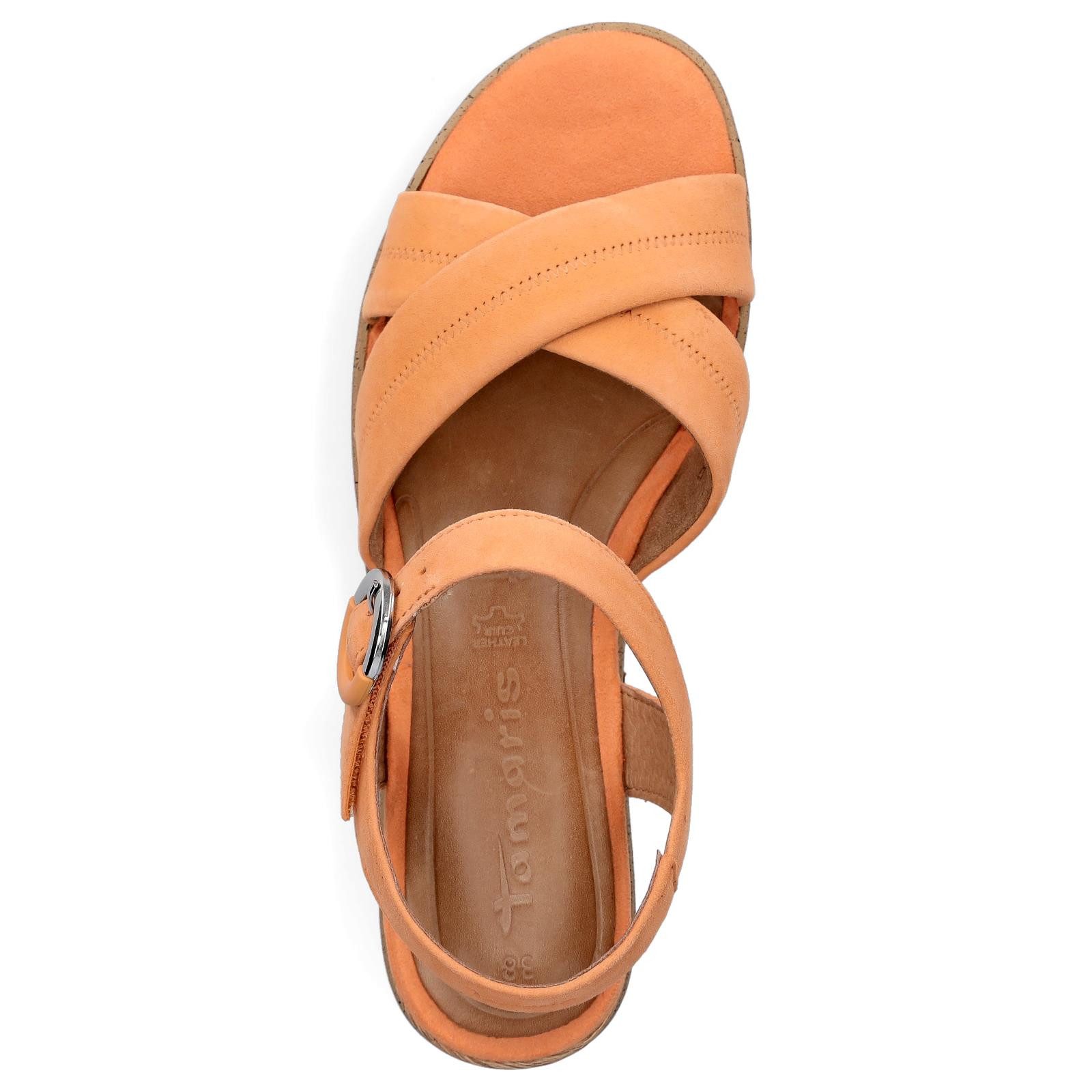 Tamaris Tamaris Damen Keilsandalette orange Sandale