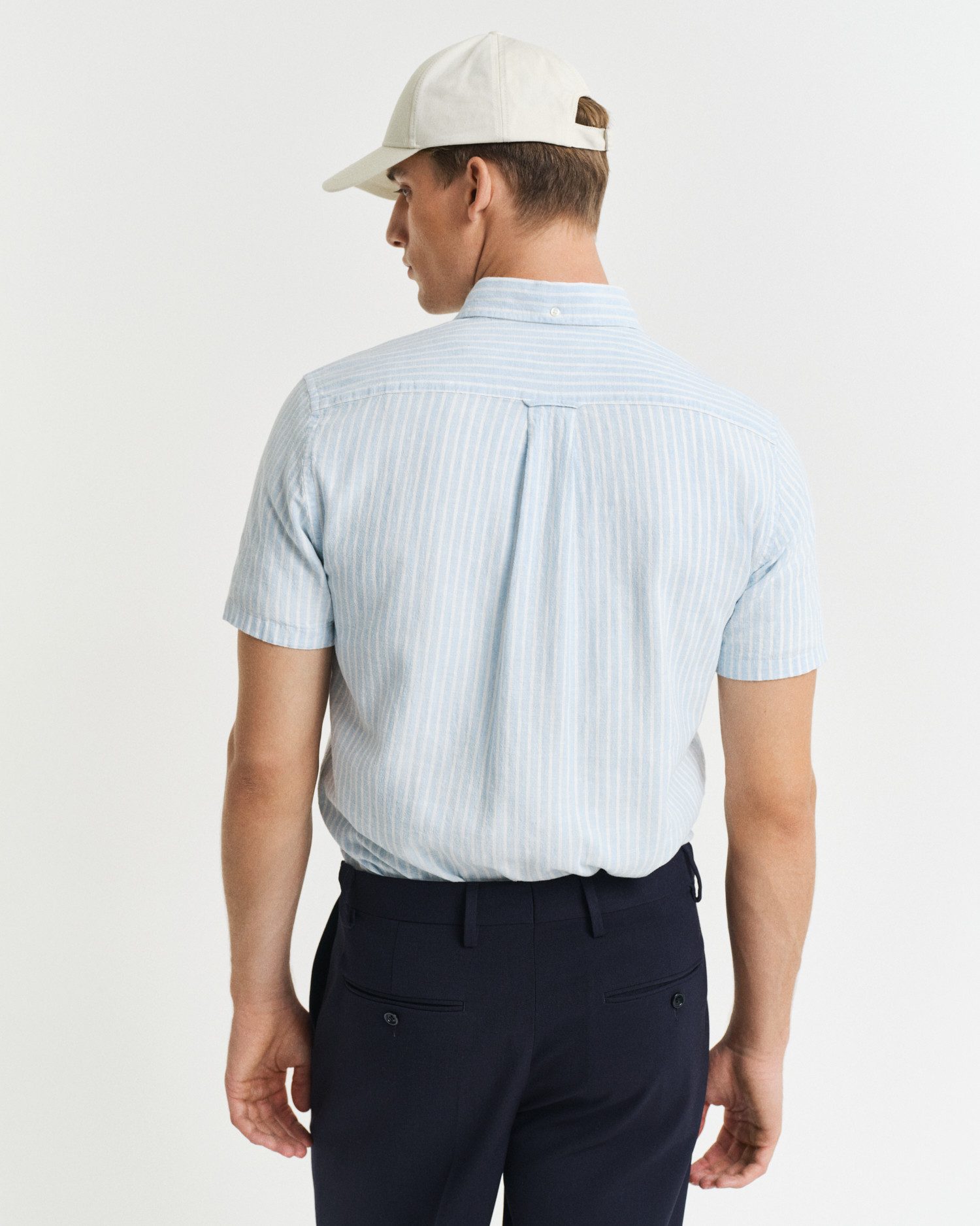 Gant Kurzarmhemd REG COTTON LINEN STRIPE günstig online kaufen