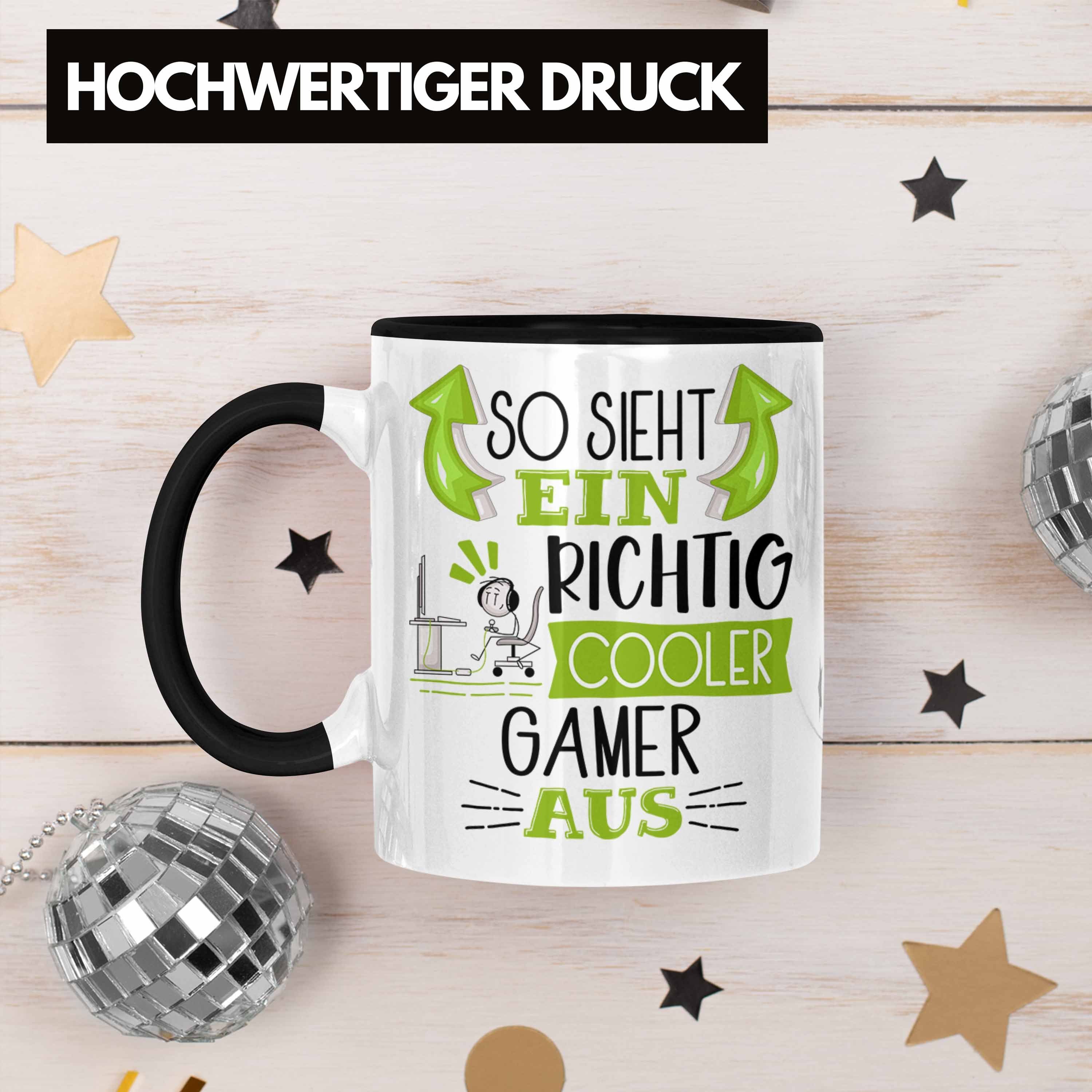 Sieht Schwarz Gamer Cooler Spruch Ein Aus So Richtig Trendation Lustiger Geschenk Tasse Tasse