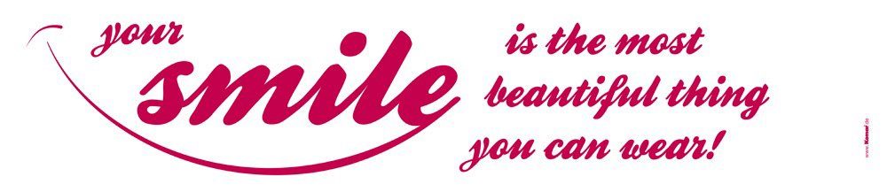 Komar Wandtattoo Your smile - Размер 14 x 70 cm (5 St), selbstklebend, Wandsticker